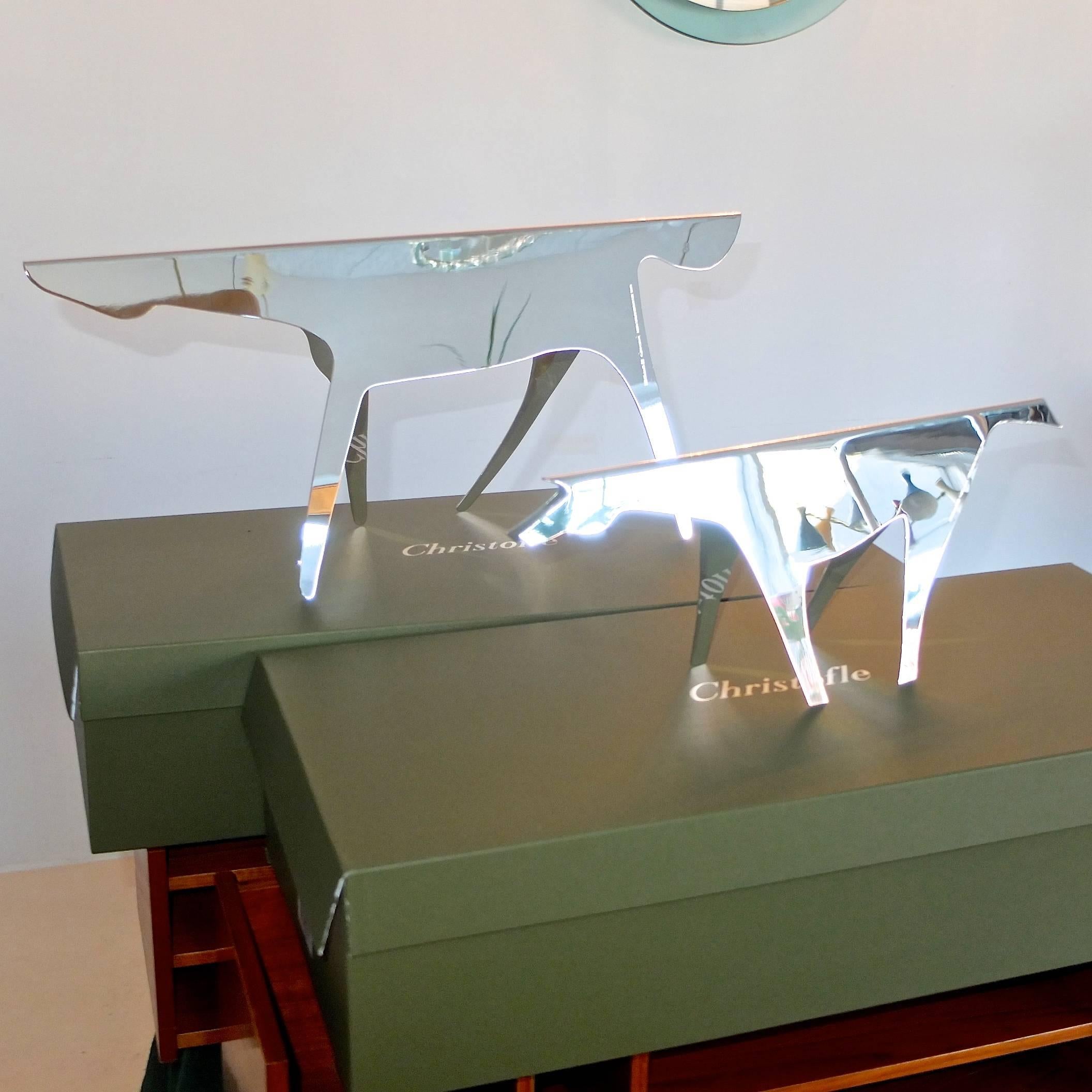 1978 Gio Ponti designed silver plated horse sculptures, titled 