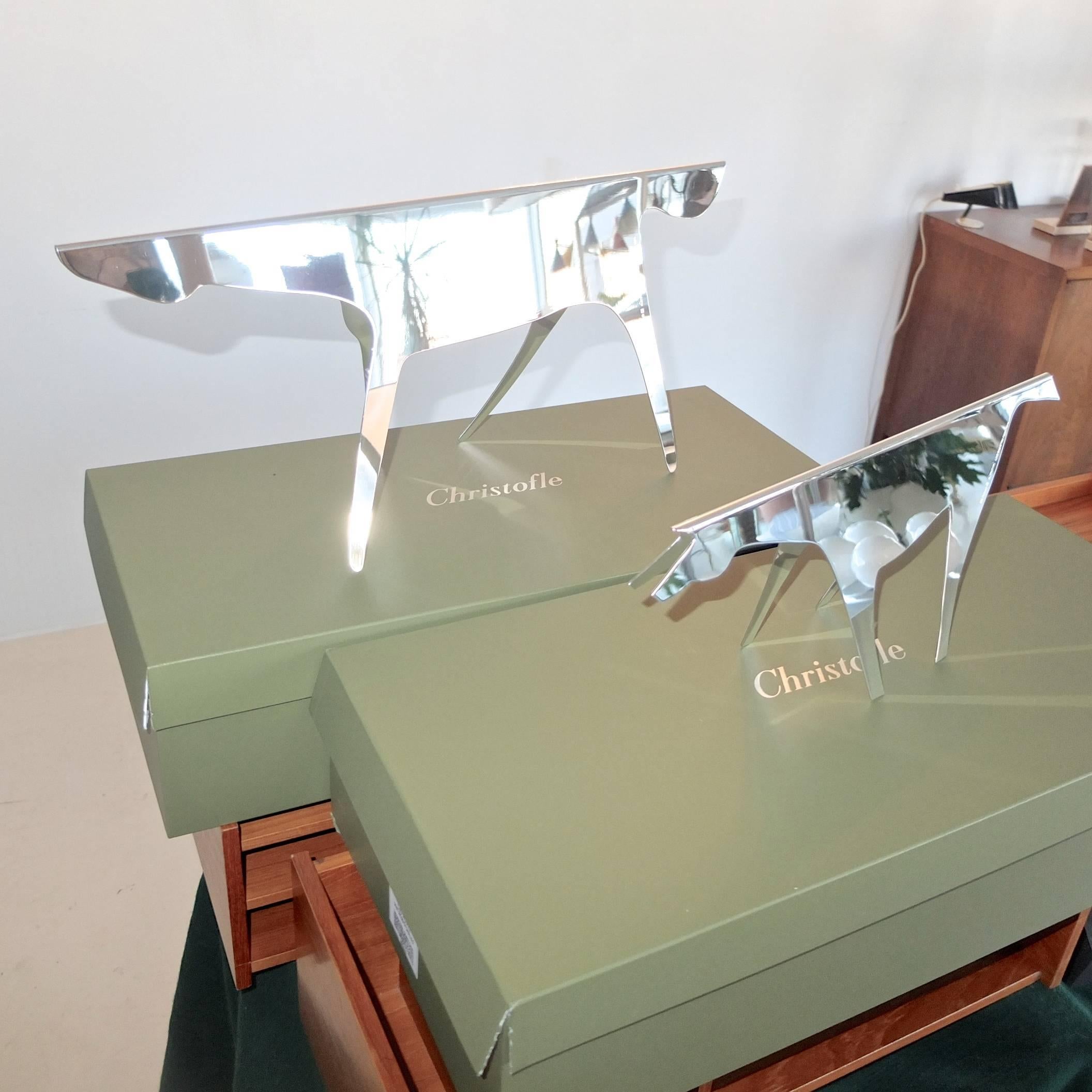 Mid-Century Modern Gio Ponti Horse and Foal Silver Sculpture with Lino Sabattini for Christofle