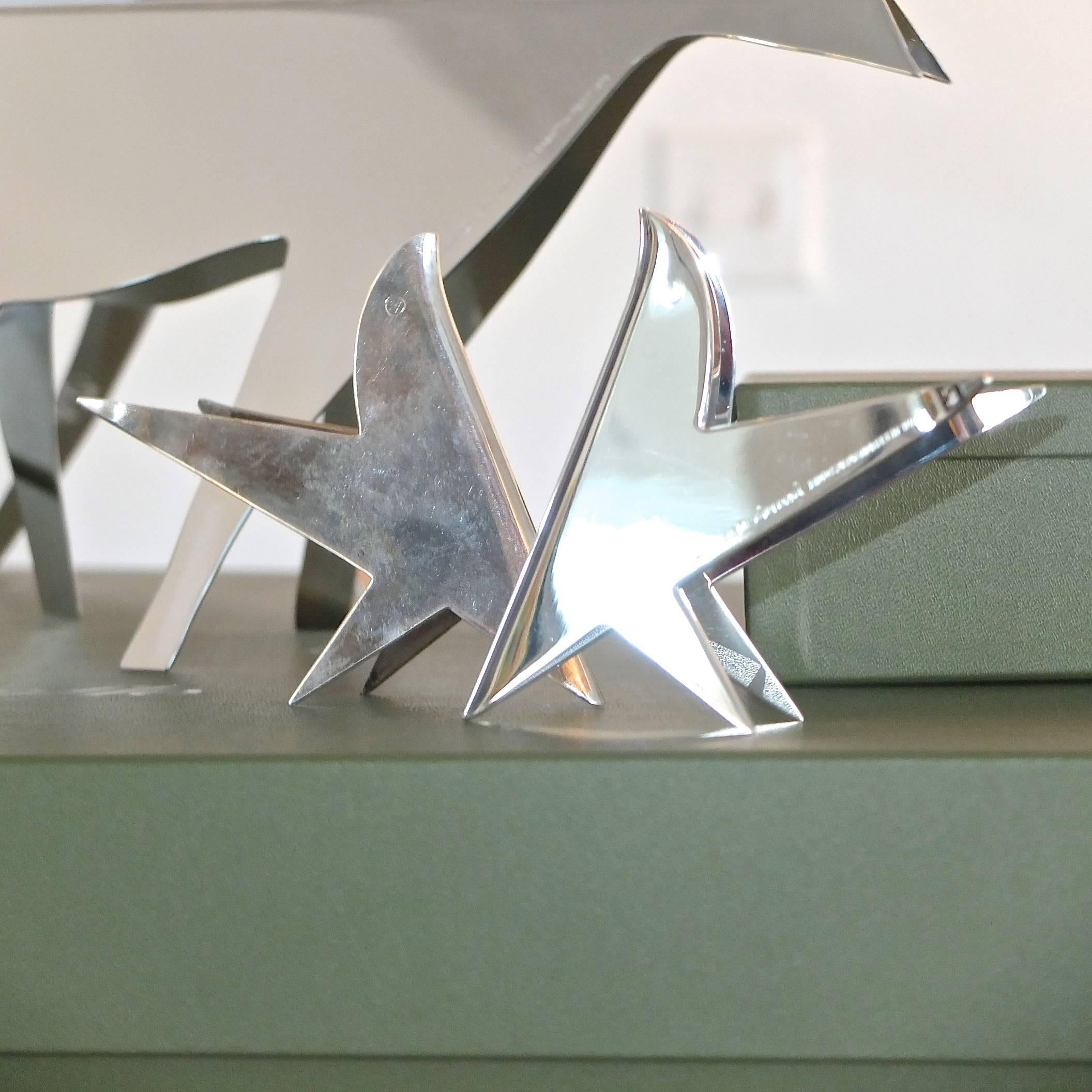 italien Paire de sculptures en argent Gio Ponti 