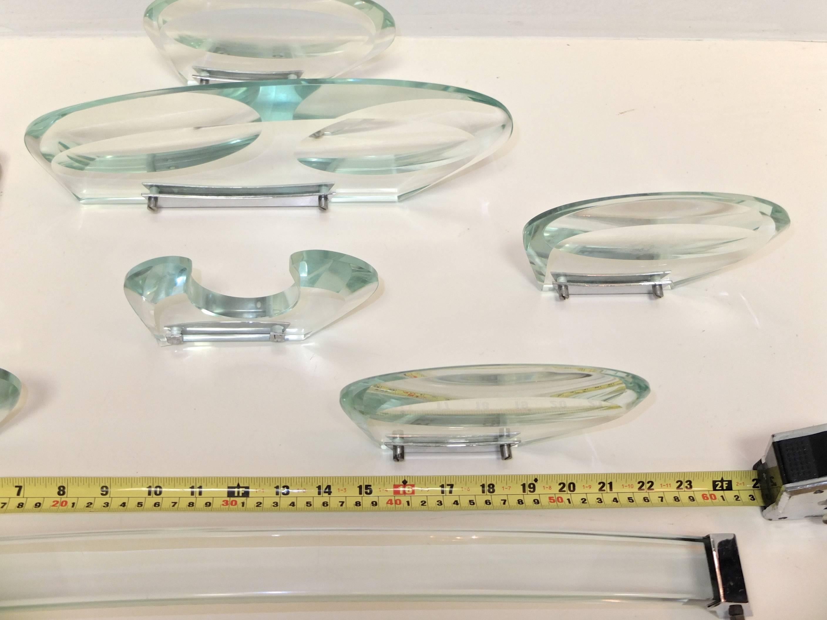 Glass Max Ingrand for Fontana Arte Ten Piece Bath Accessories Set