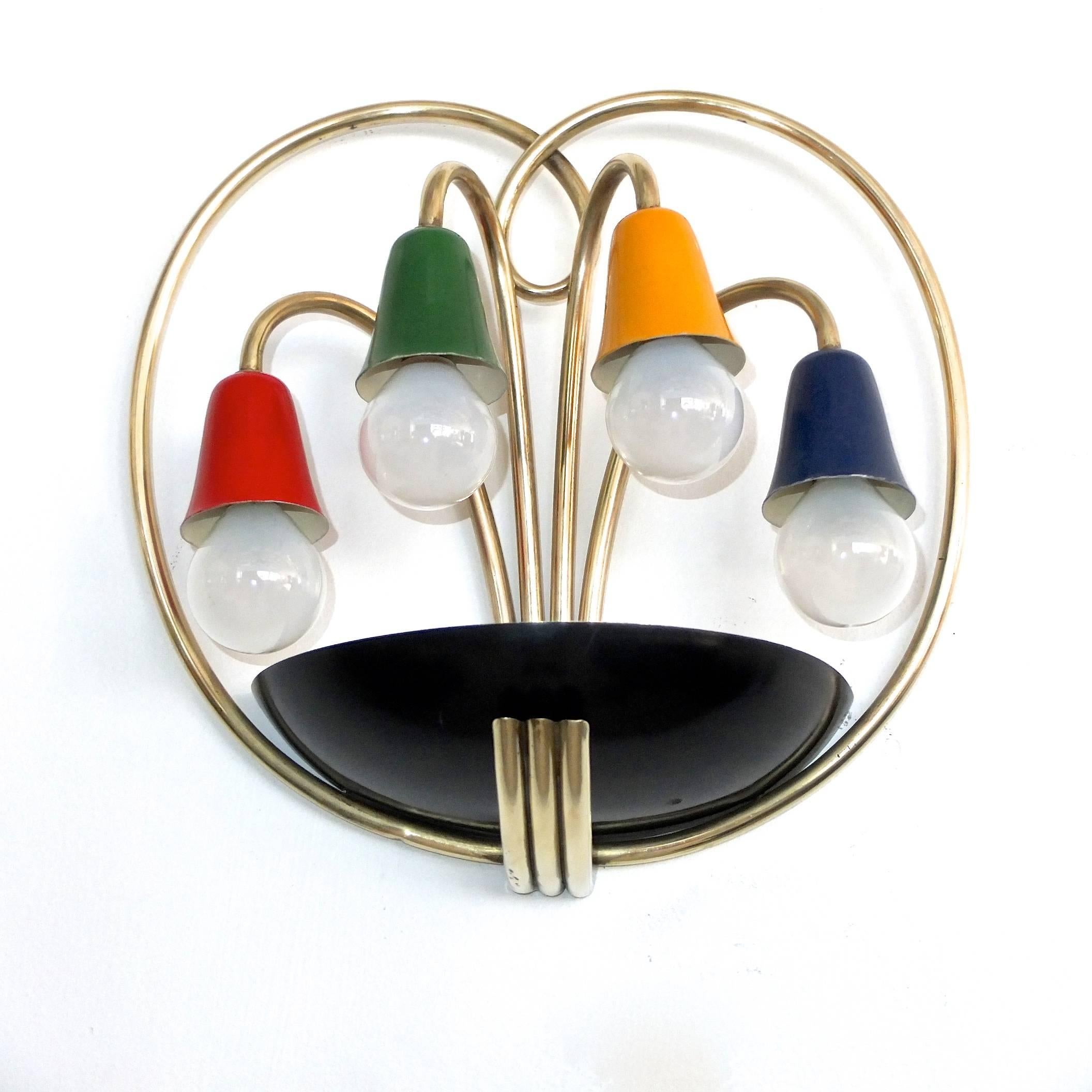 1950s Italian Jardinière Wall Sconce For Sale 2