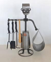 Hinz & Kunst Fireplace Tools Sculpture by Günter Scholz