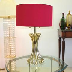 Solid Brass Rod and Ball Sheaf of Wheat Lamp