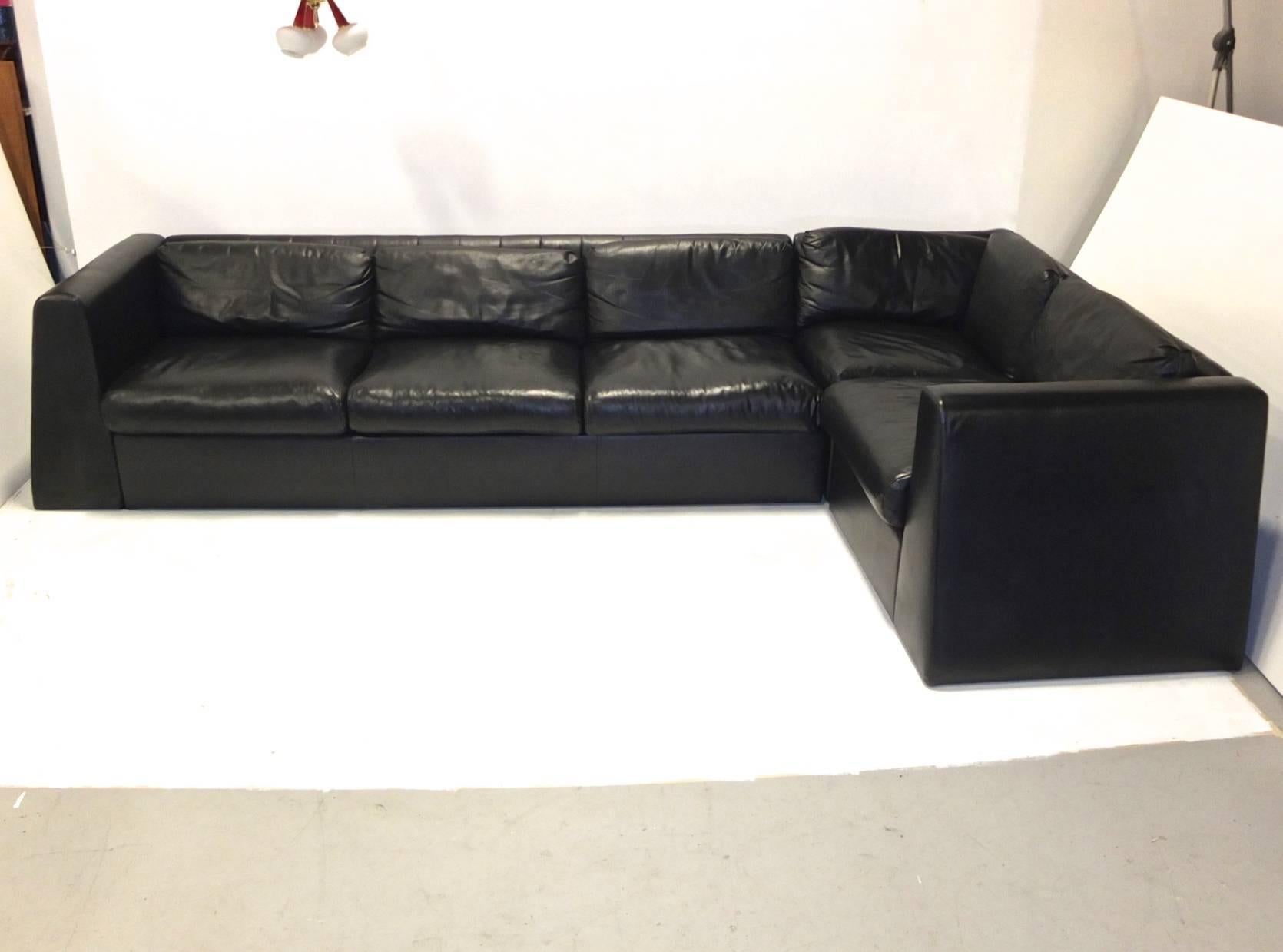 Juan Montoya Custom Black Leather Lounge Chair 2