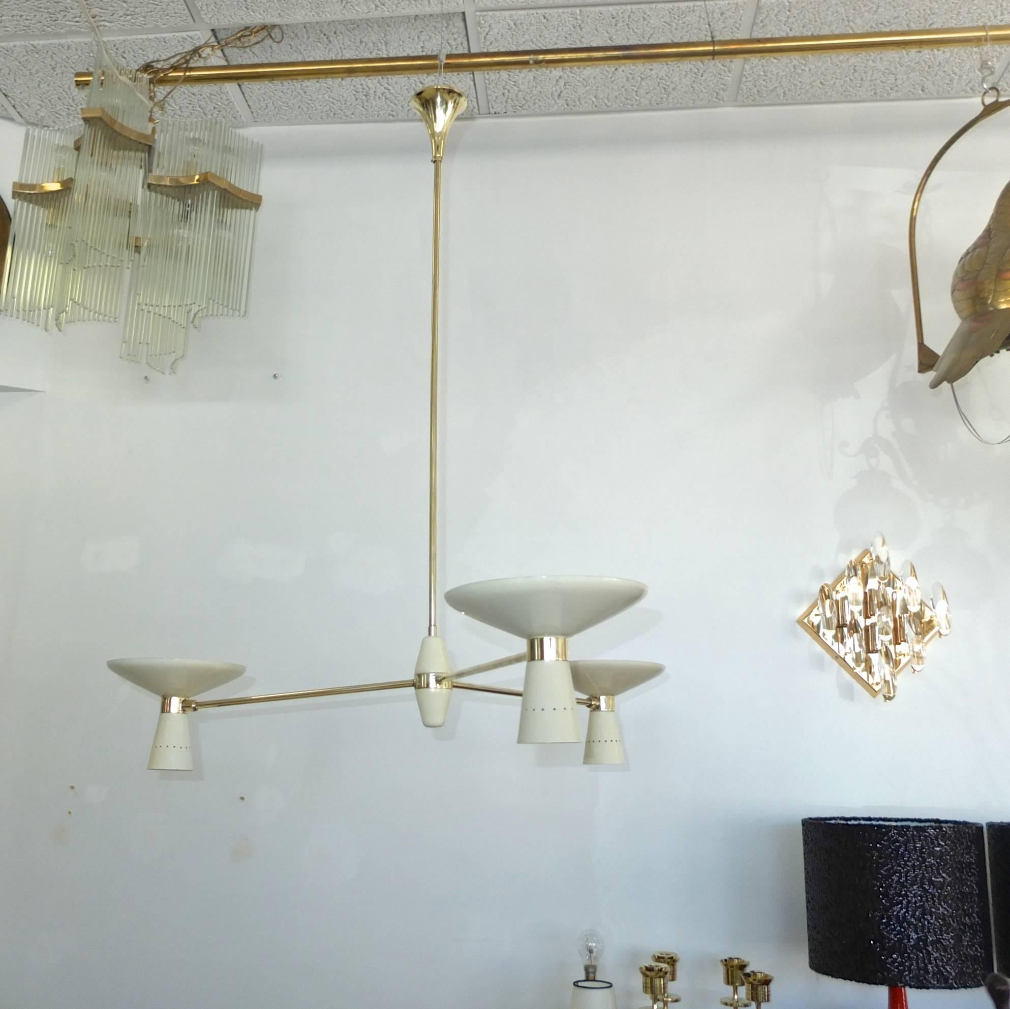 Suspension Chandelier by G.C.M.E In Excellent Condition In Hanover, MA