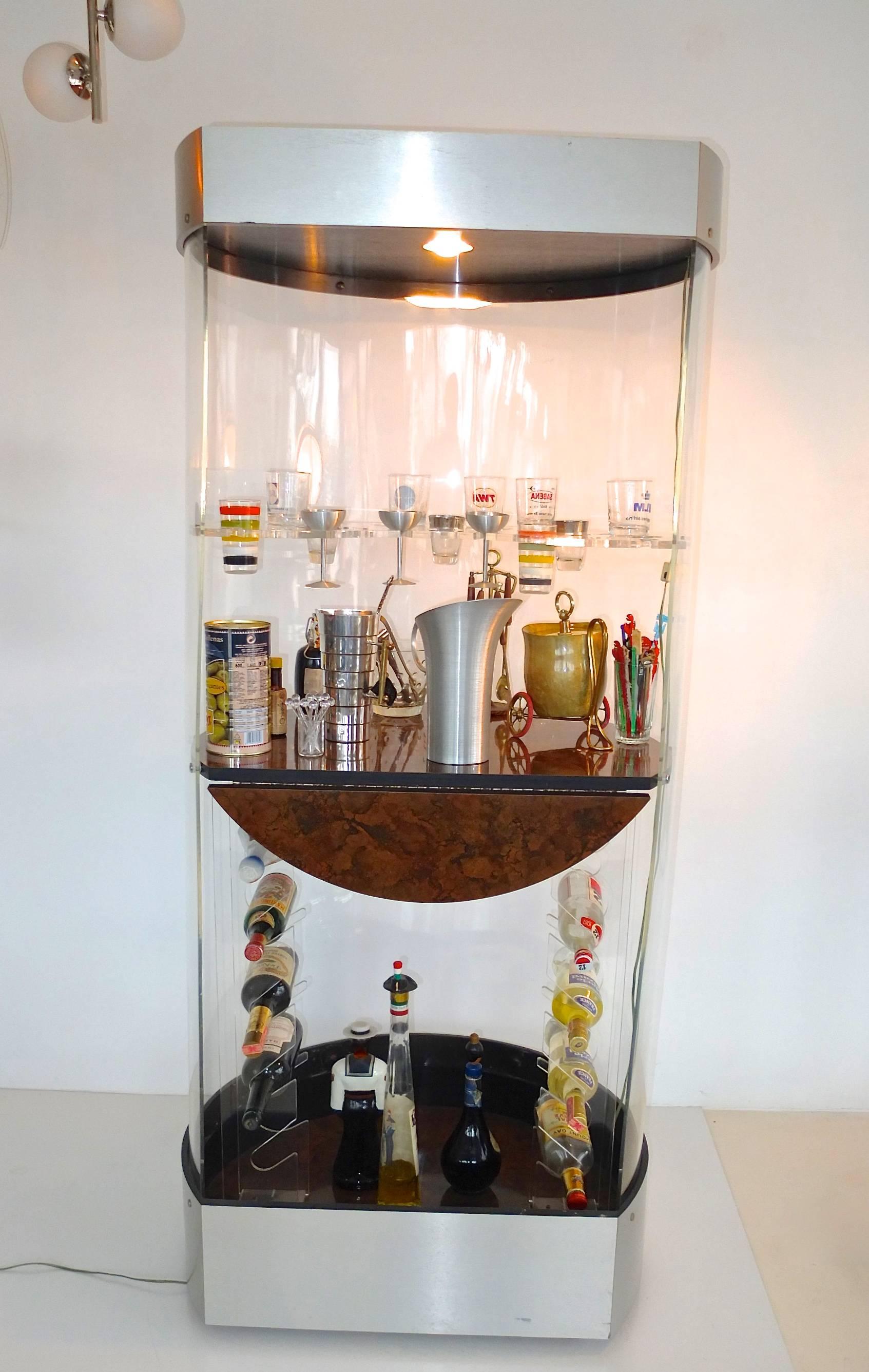 cylindrical display case