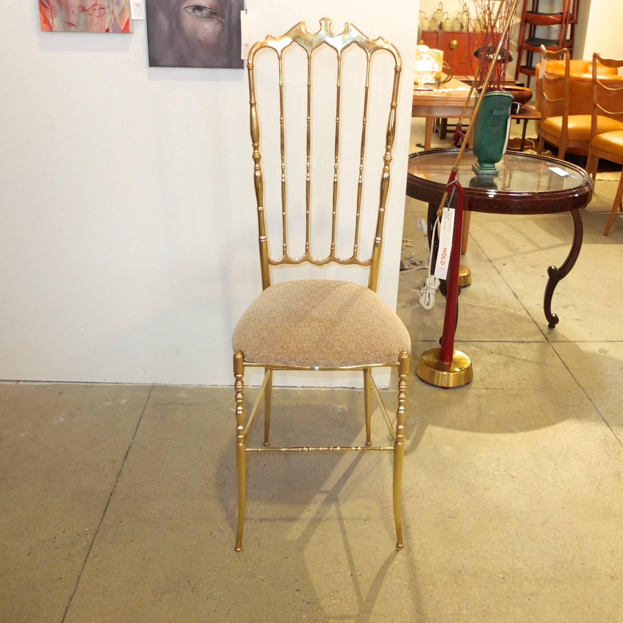 Italian Solid Brass High Back Chiavari Chair