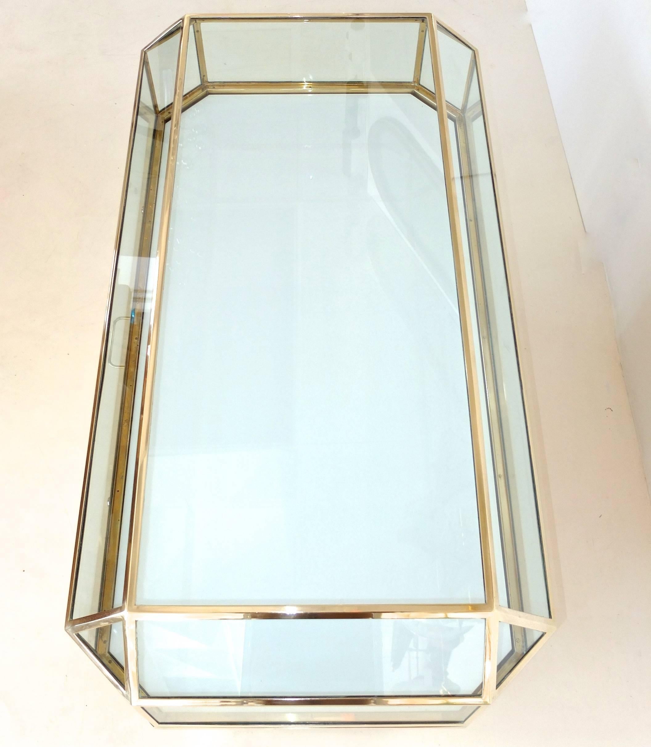 glass and brass display box
