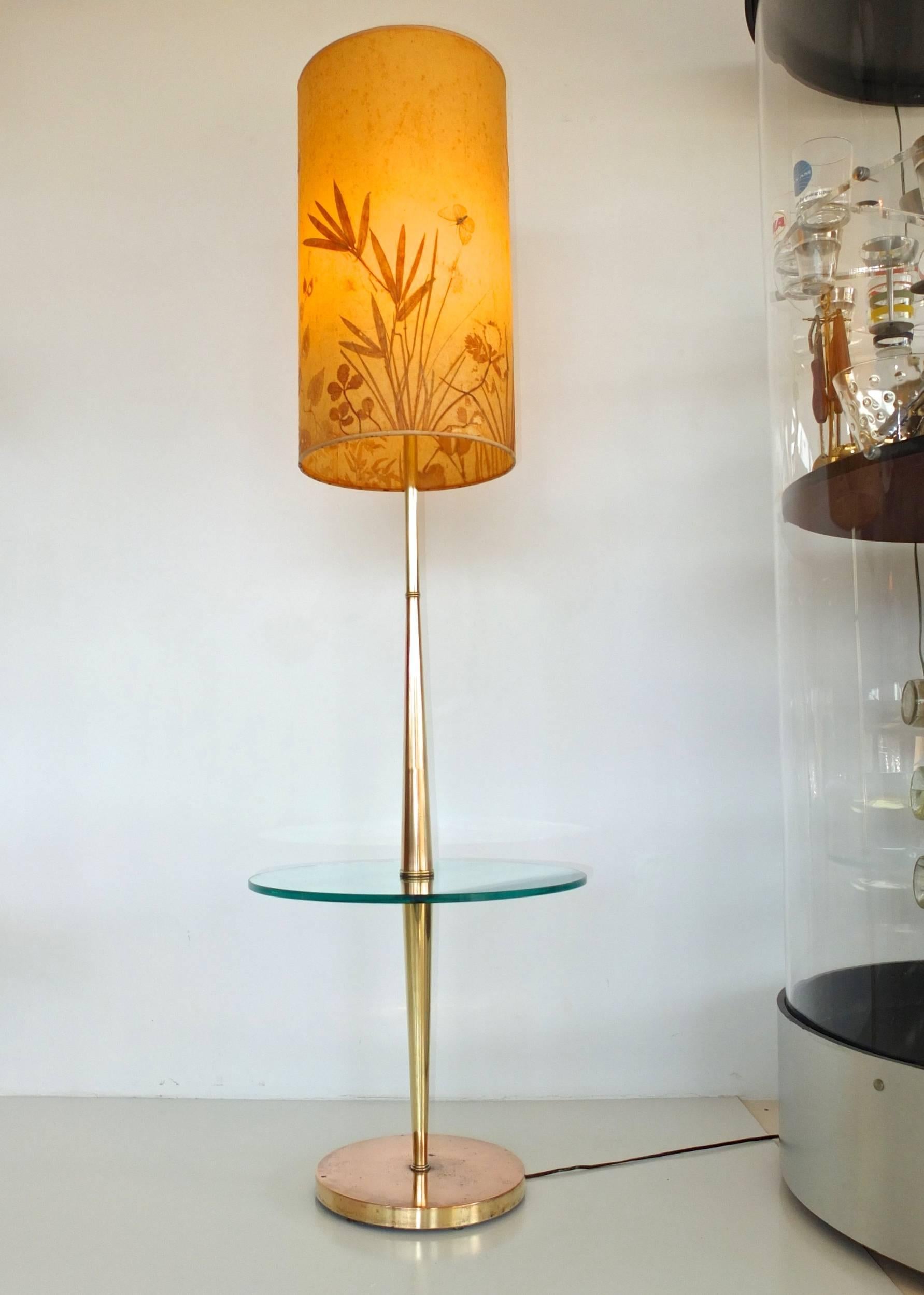 floor lamp with integrated table