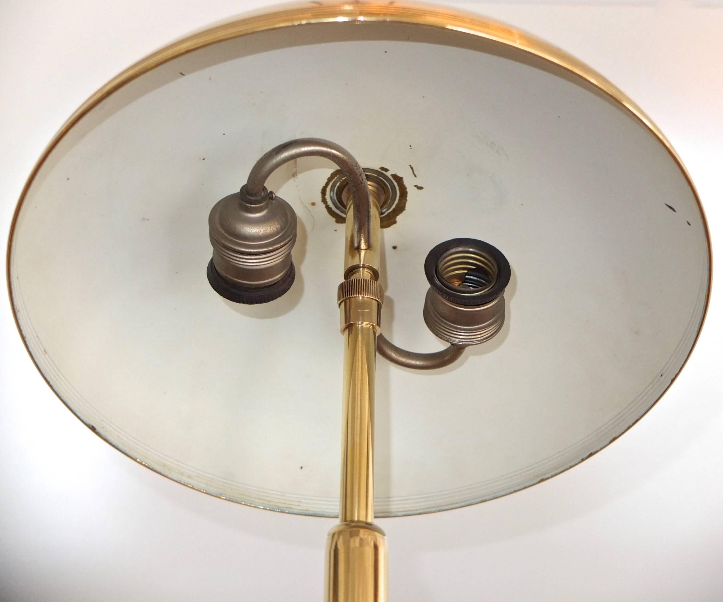 1940s, Italian Brass Articulating Ministerial Lamp 2