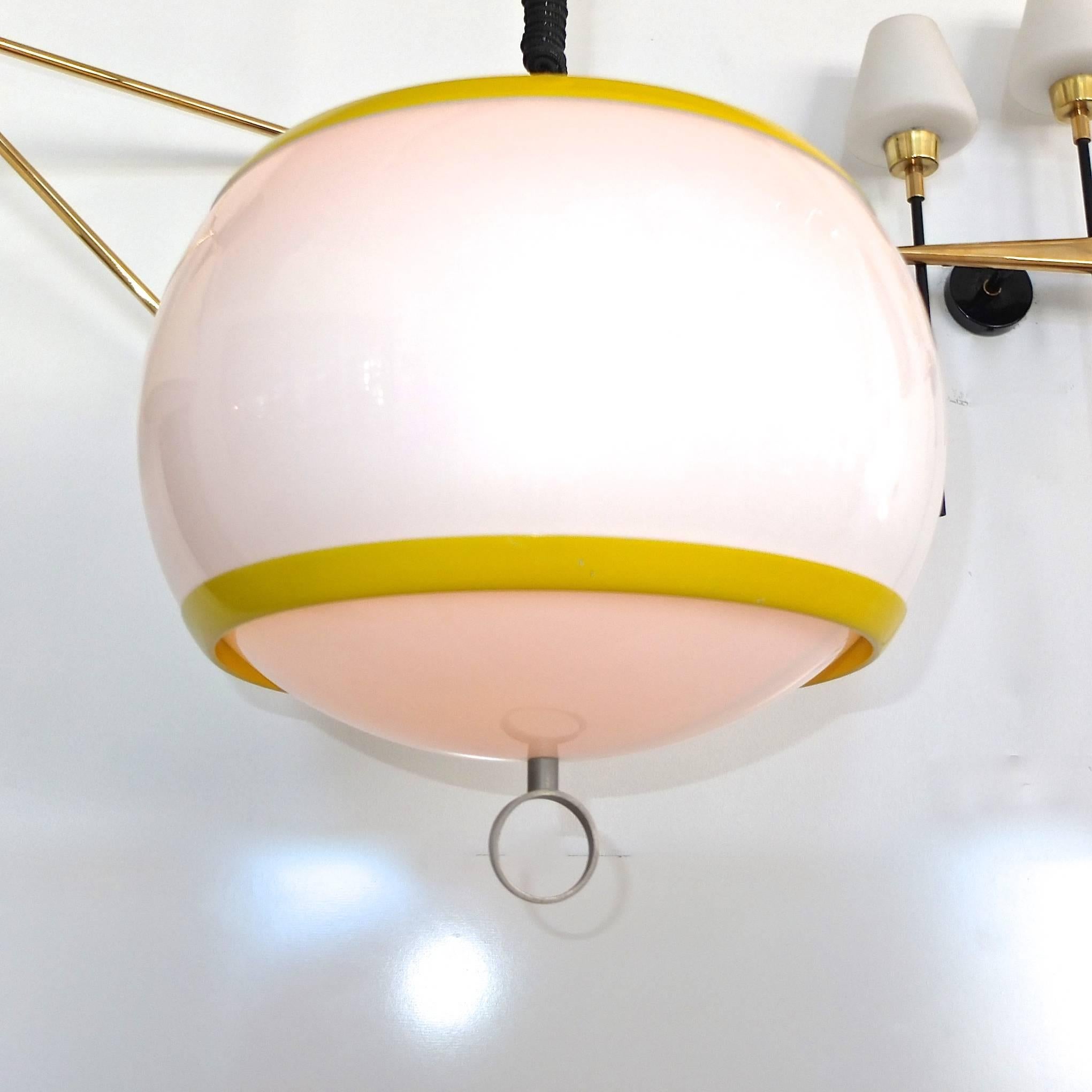 yellow globe pendant