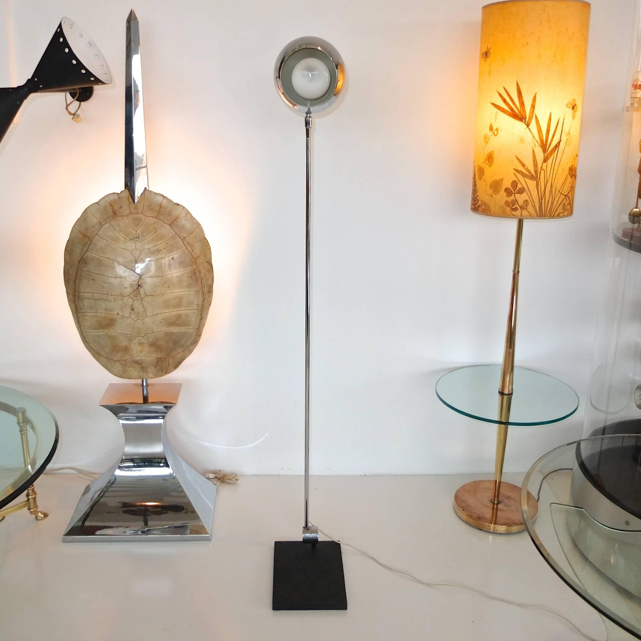 Américain Sonneman Chrome Eyeball Articulating Floor Lamp en vente