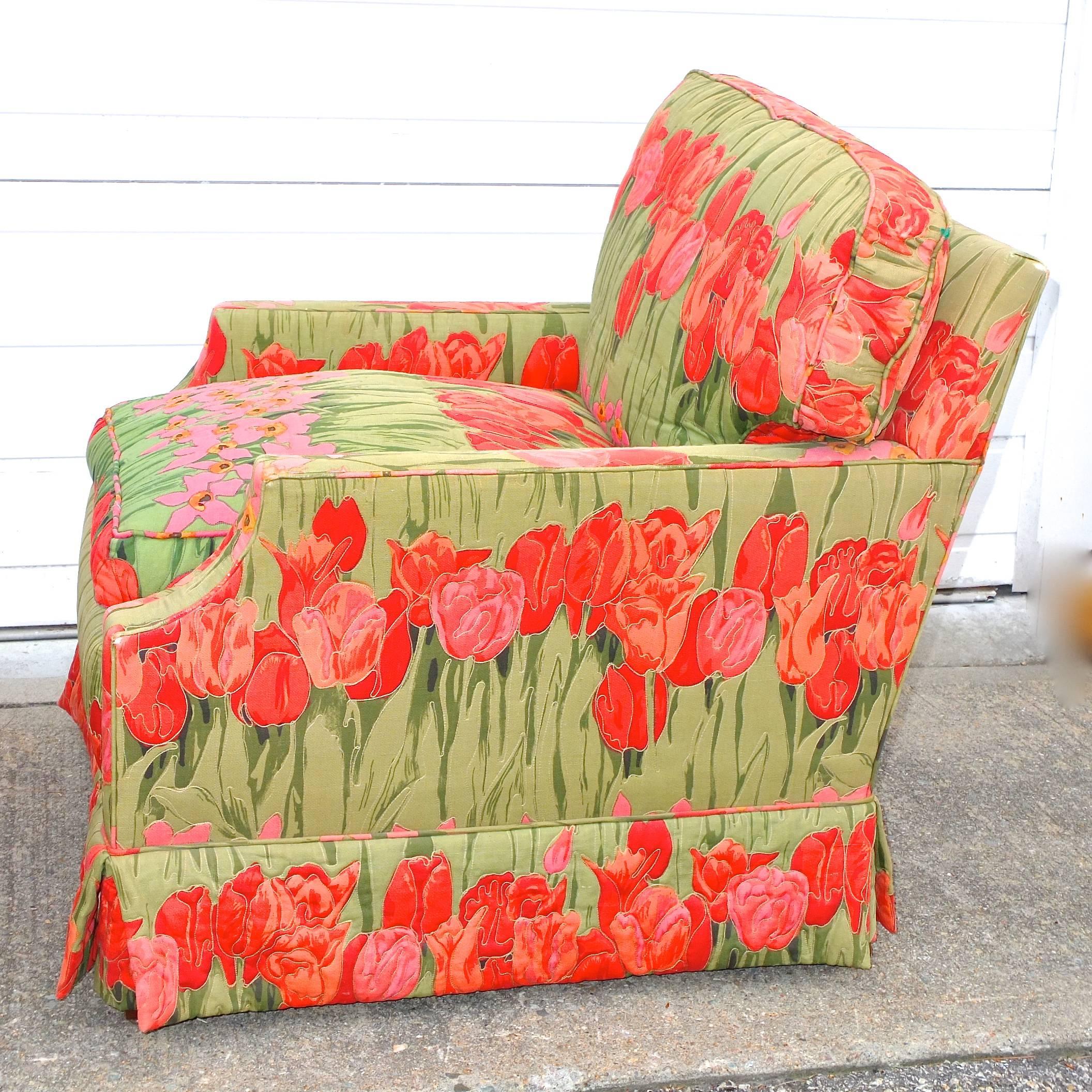 Pair of Vibrantly Upholstered Armchairs In Good Condition In Hanover, MA