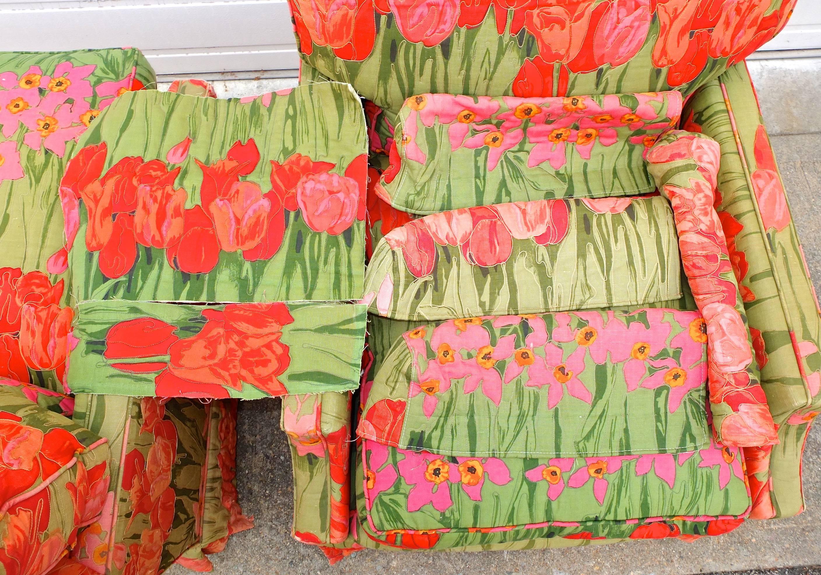 Pair of Vibrantly Upholstered Armchairs 2