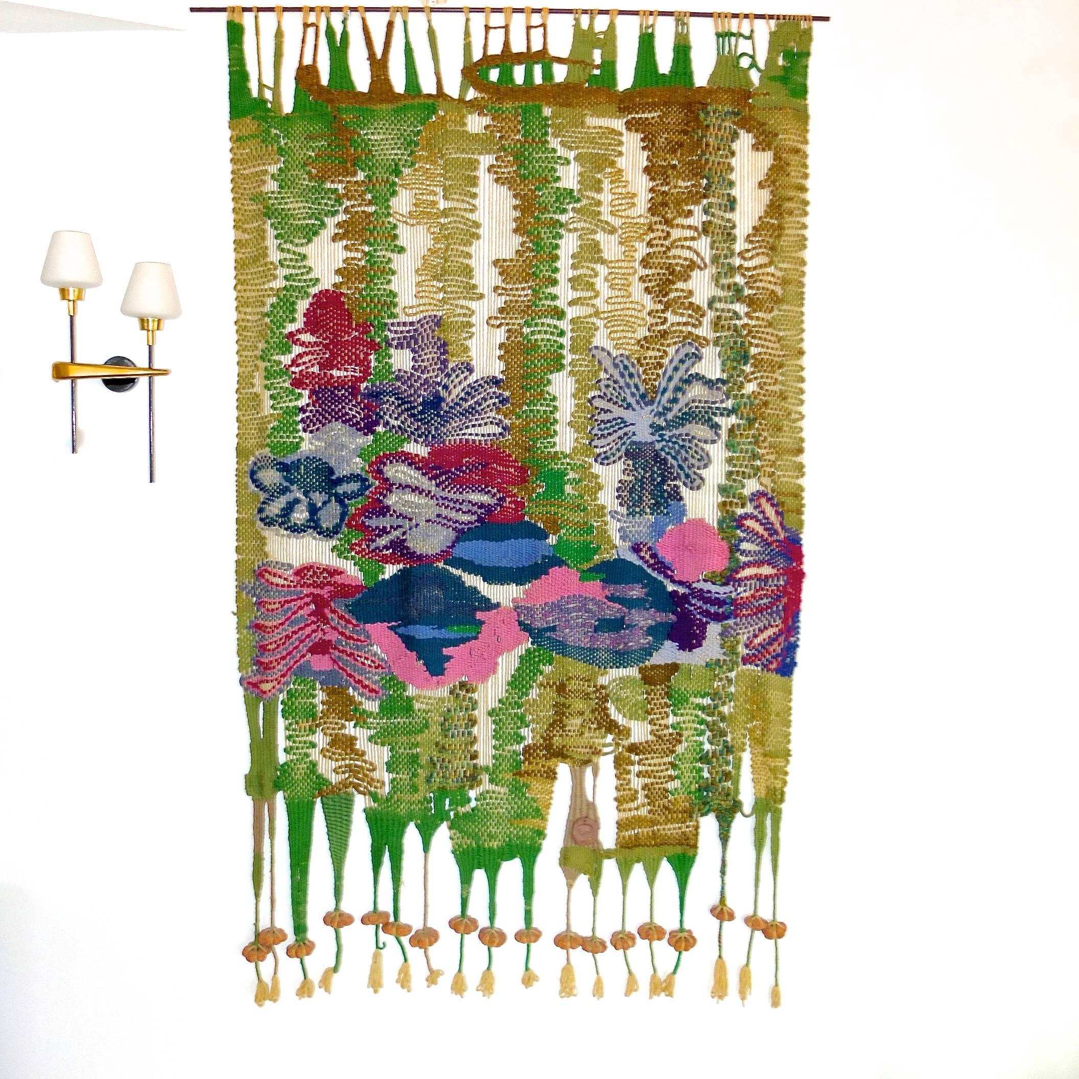 American Woven Fiber Art Tapestry by Romeo Reyna