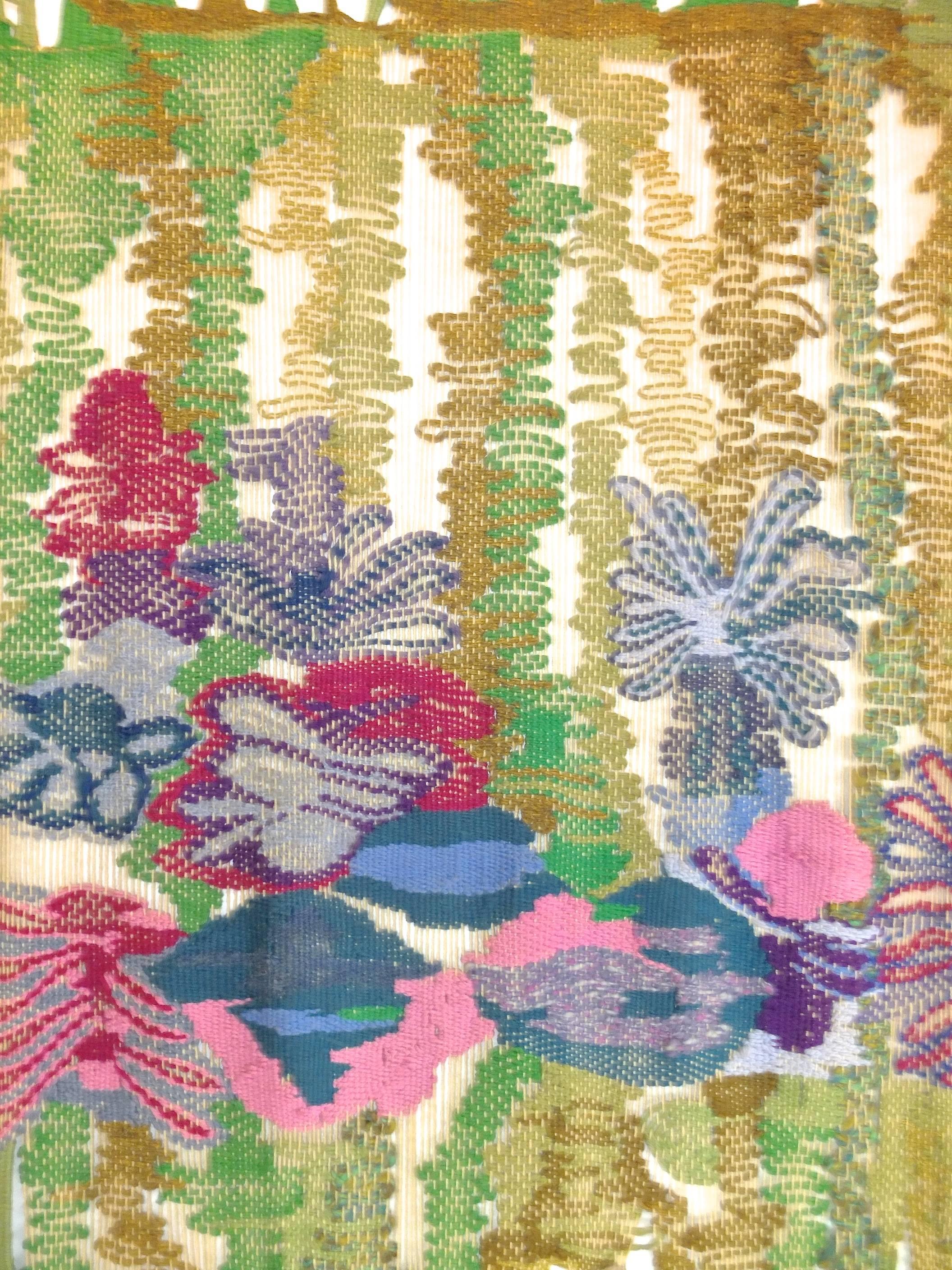 Mid-19th Century Woven Fiber Art Tapestry by Romeo Reyna