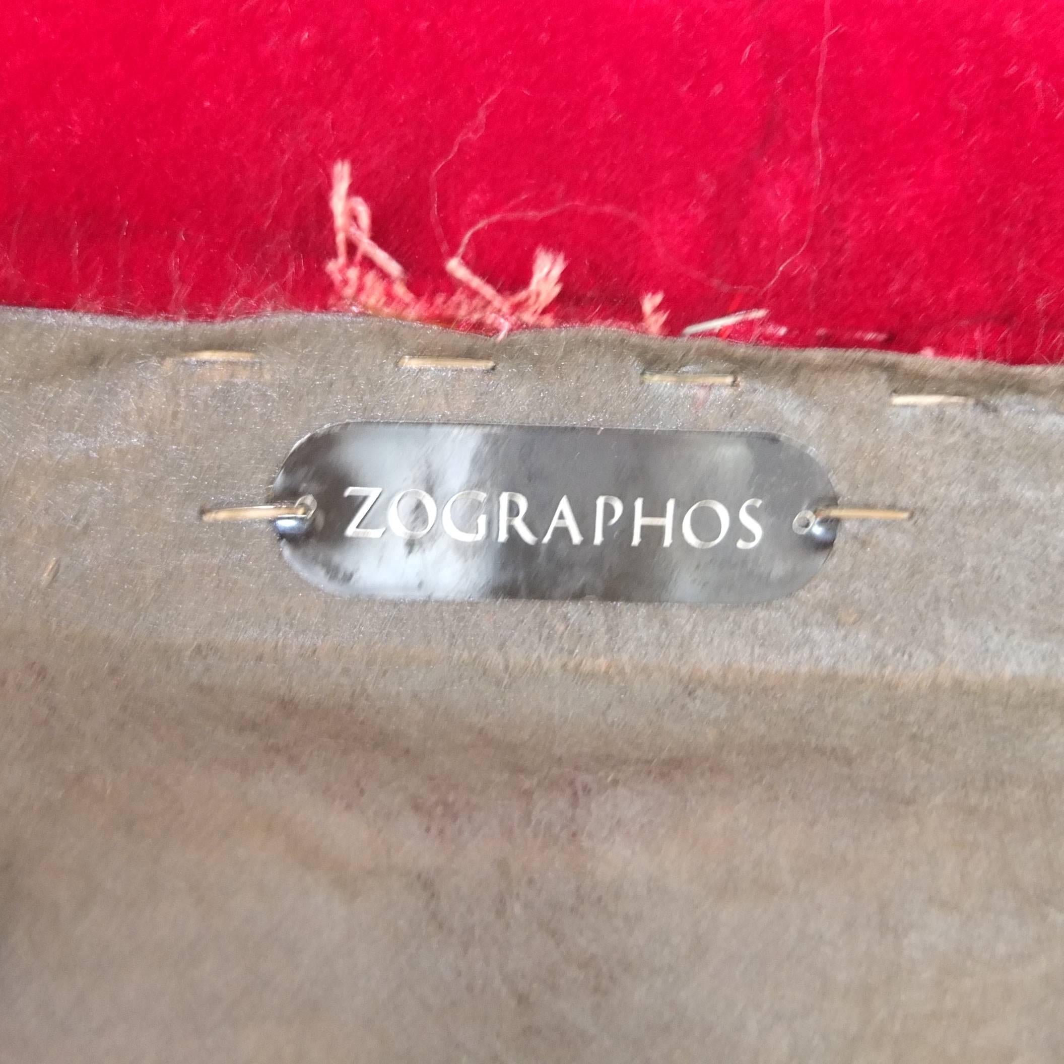 Pair of Nicos Zographos Bronze Base Swivel Chairs 1