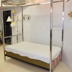 Pace Collection Chrome Four Poster Canopy Day Bed