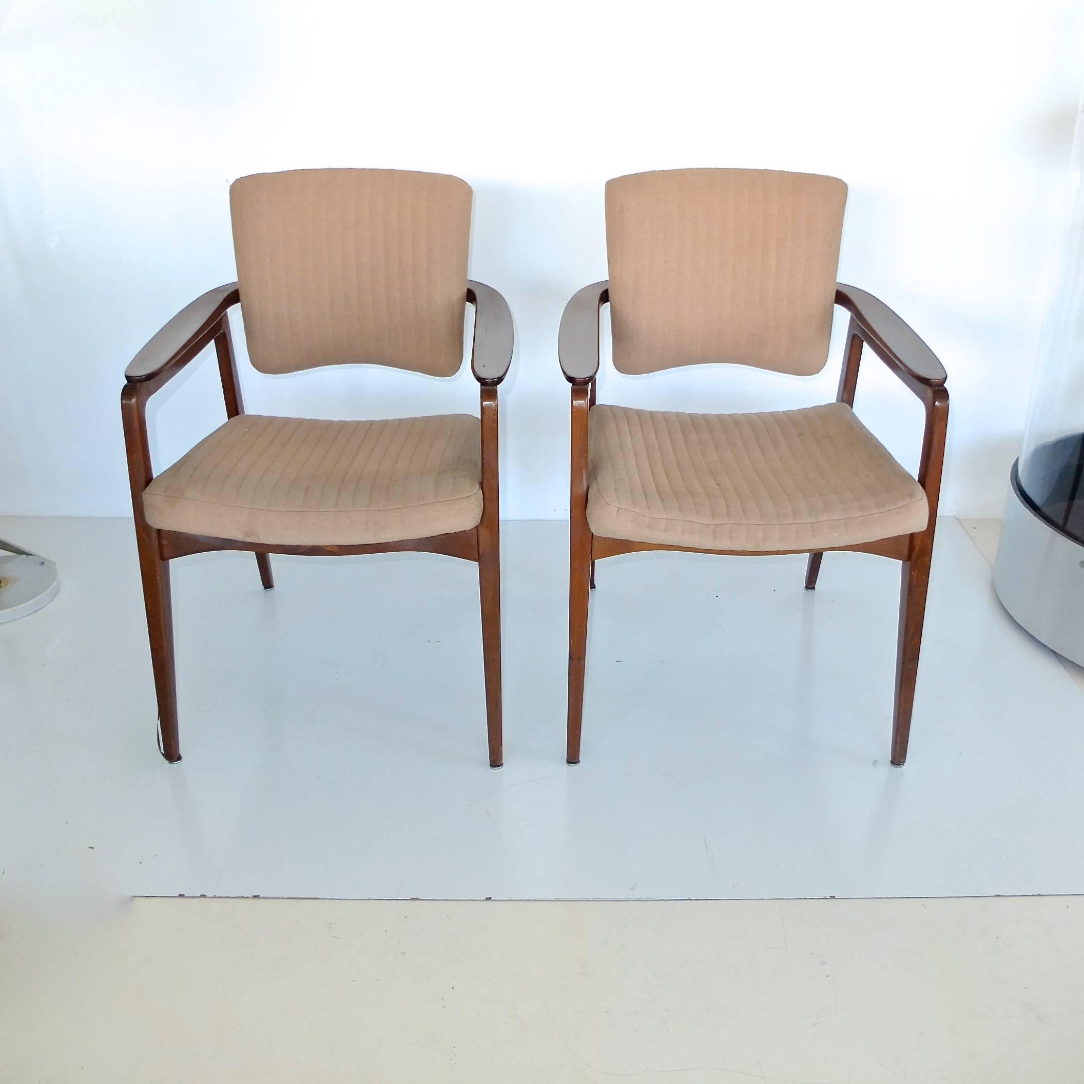 Pair of Tilt-Back Teak Armchairs by Sigvard Bernadotte, the Prince of Sweden In Excellent Condition In Hanover, MA