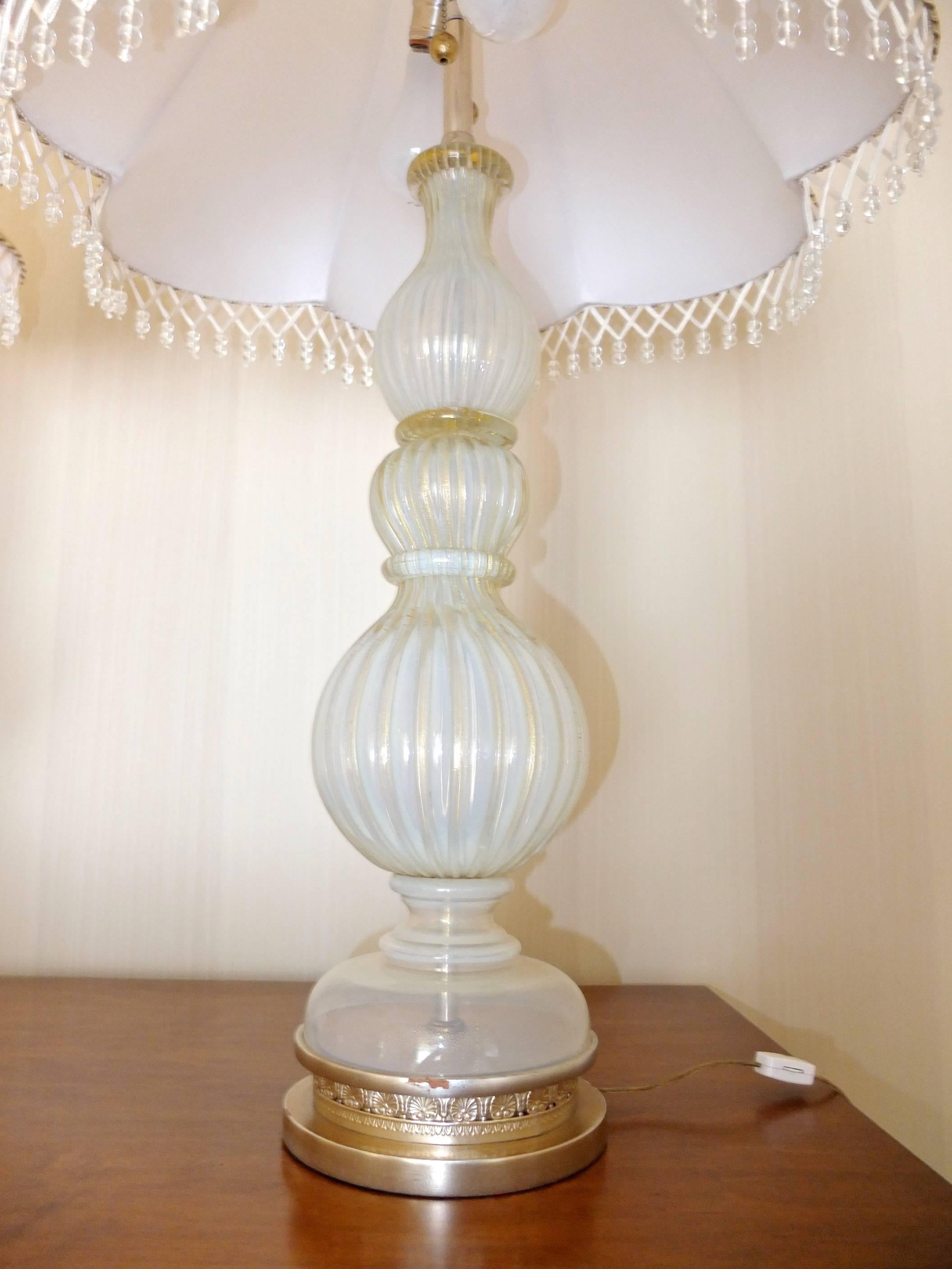 Paar Seguso-Murano-Lampen von Marbro im Angebot 10