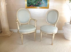 Set of Louis XV Style Oval Back Chairs
