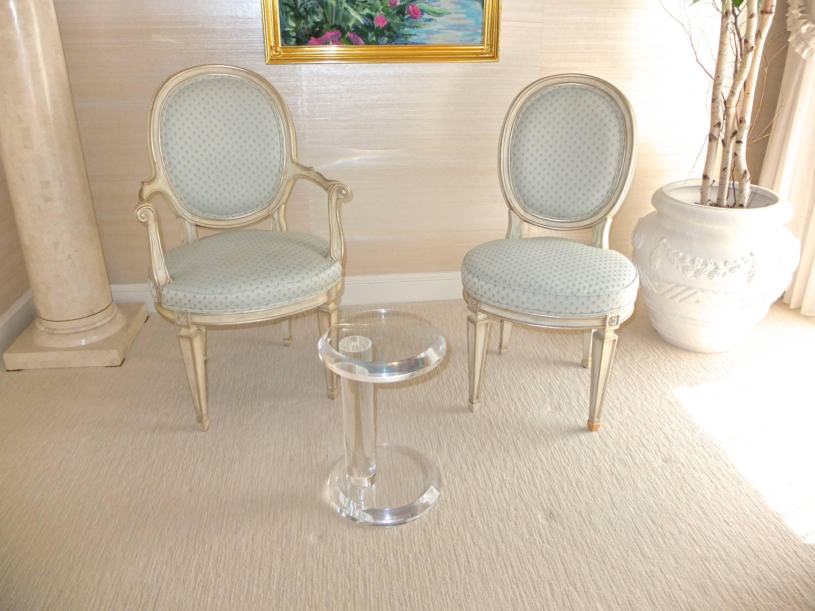 Set of Louis XV Style Oval Back Chairs For Sale 2