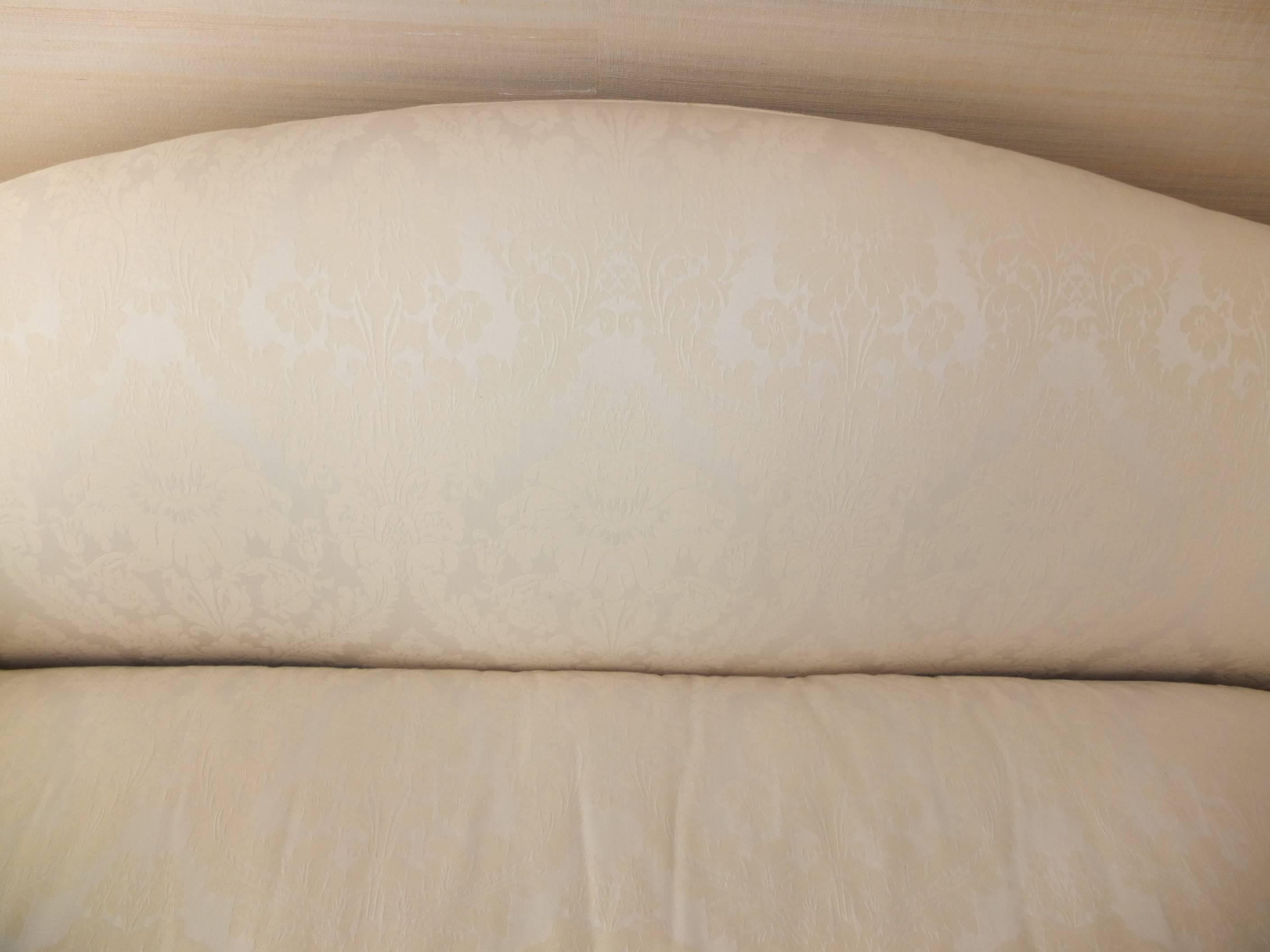 Ivory Silk Damask Sofa by Drexel Heritage 1