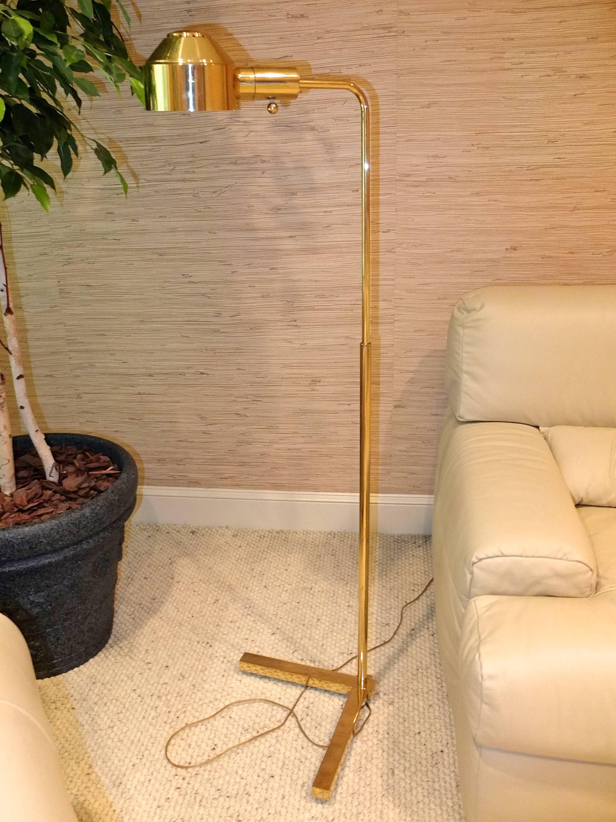 E. F. Chapman Solid Brass Adjustable Height Floor Lamp 2