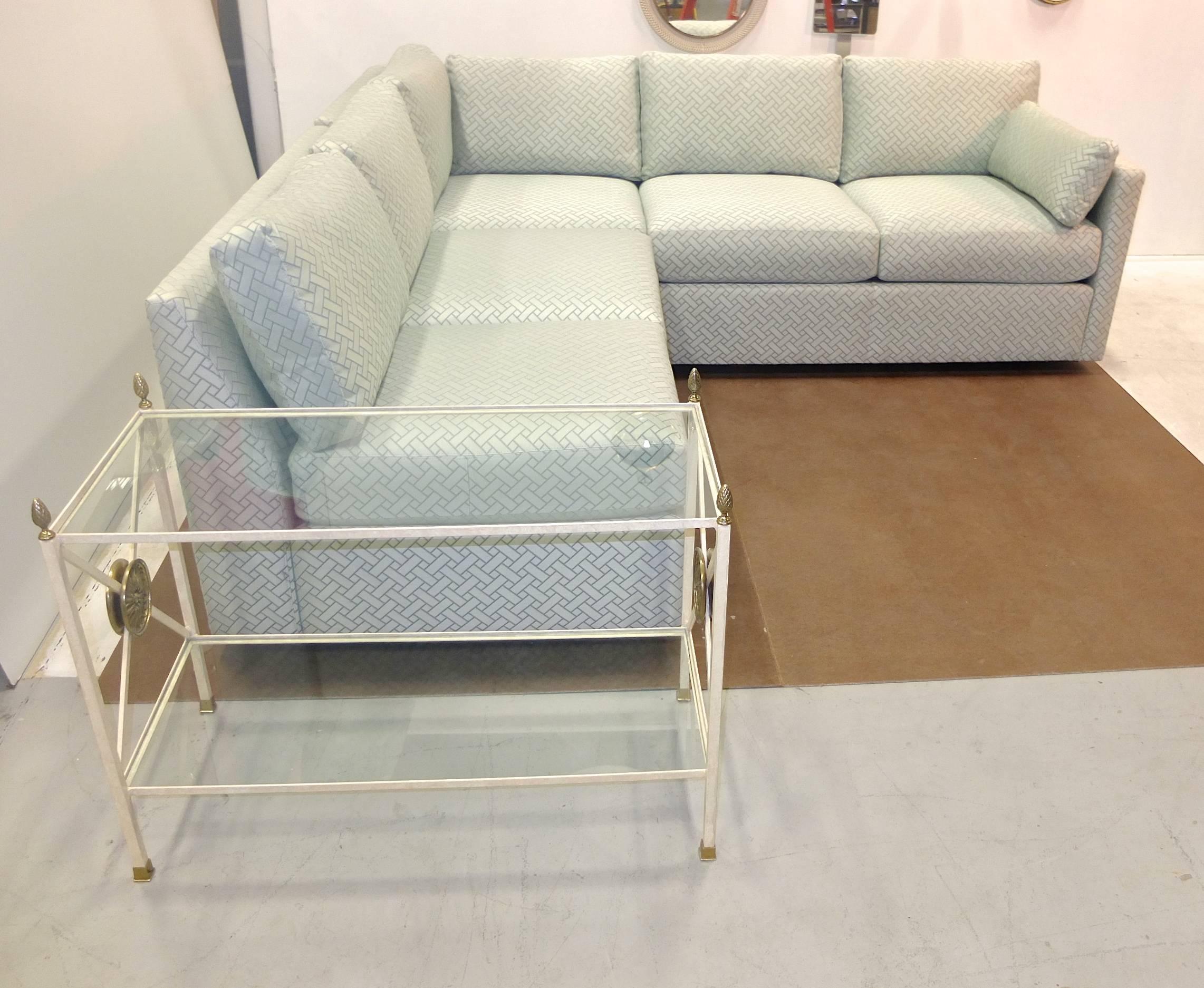 Late 20th Century Milo Baughman Style Two-Piece Sectional Sofa L-Shaped