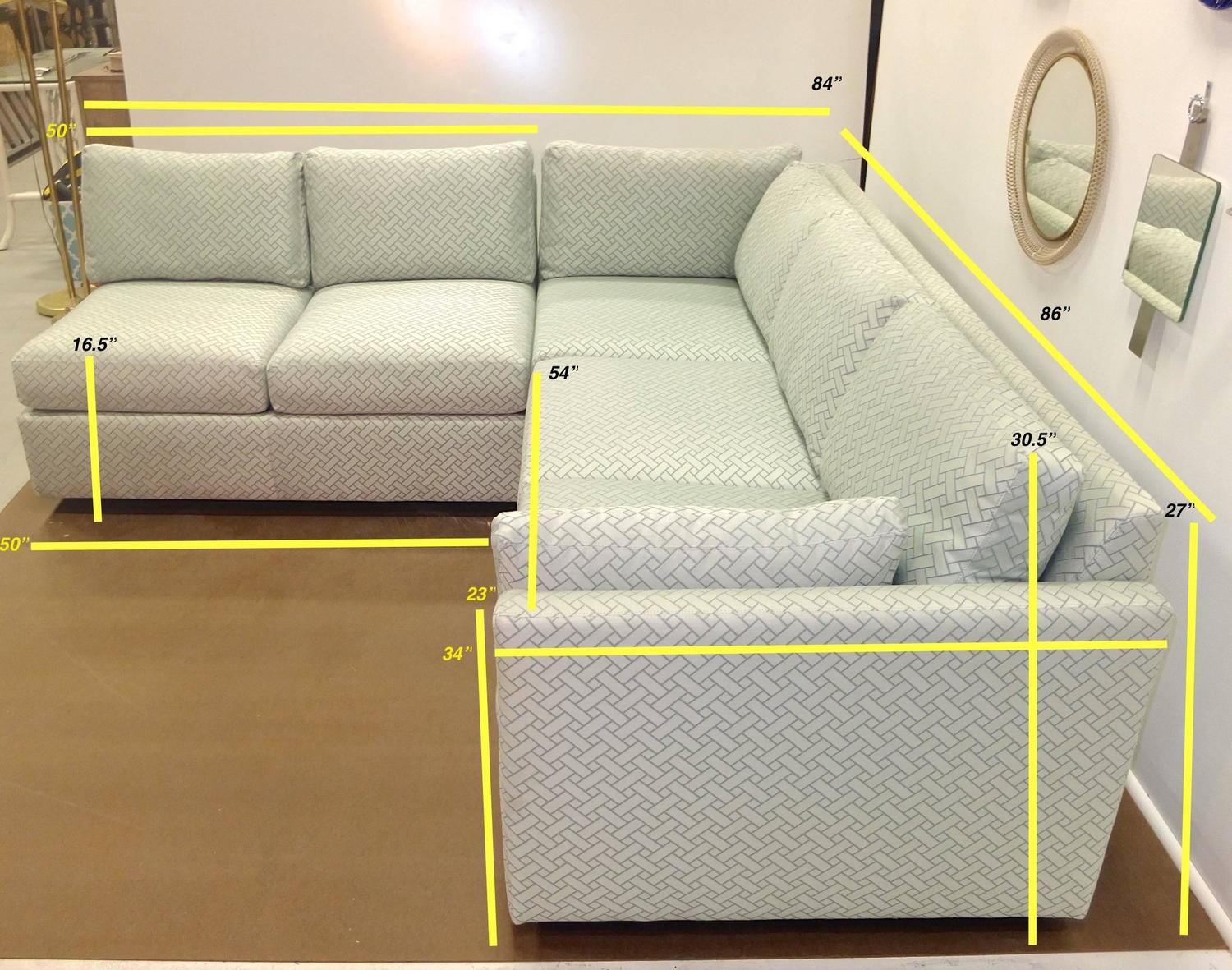 Milo Baughman Style Two Piece Sectional Sofa L Shaped At 1stdibs