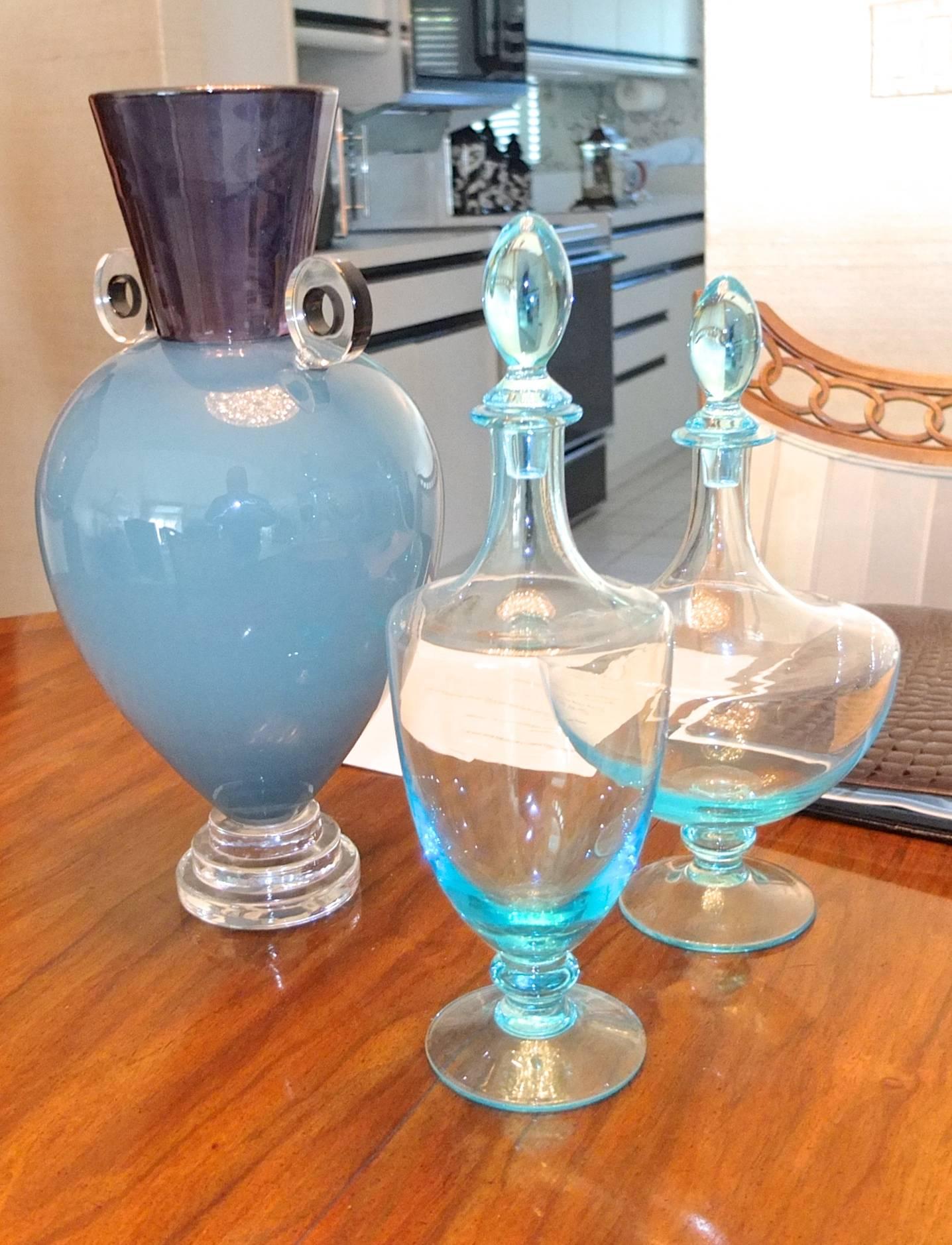 Post-Modern Alex Brand Signed Art Glass Vase