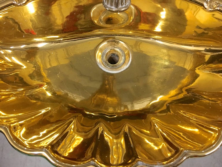 Gold Porcelain Pedestal Sink at 1stDibs