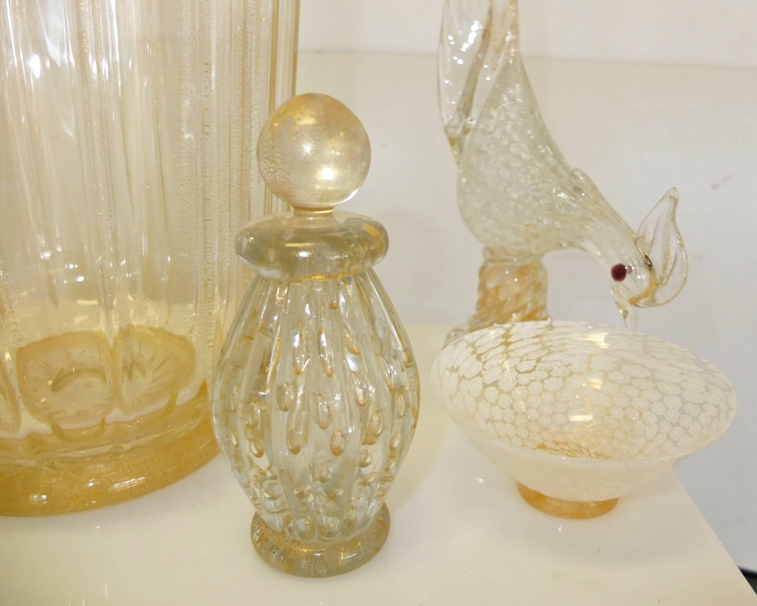 Assortimento di profumi da boudoir in vetro di Murano firmato in vendita 1