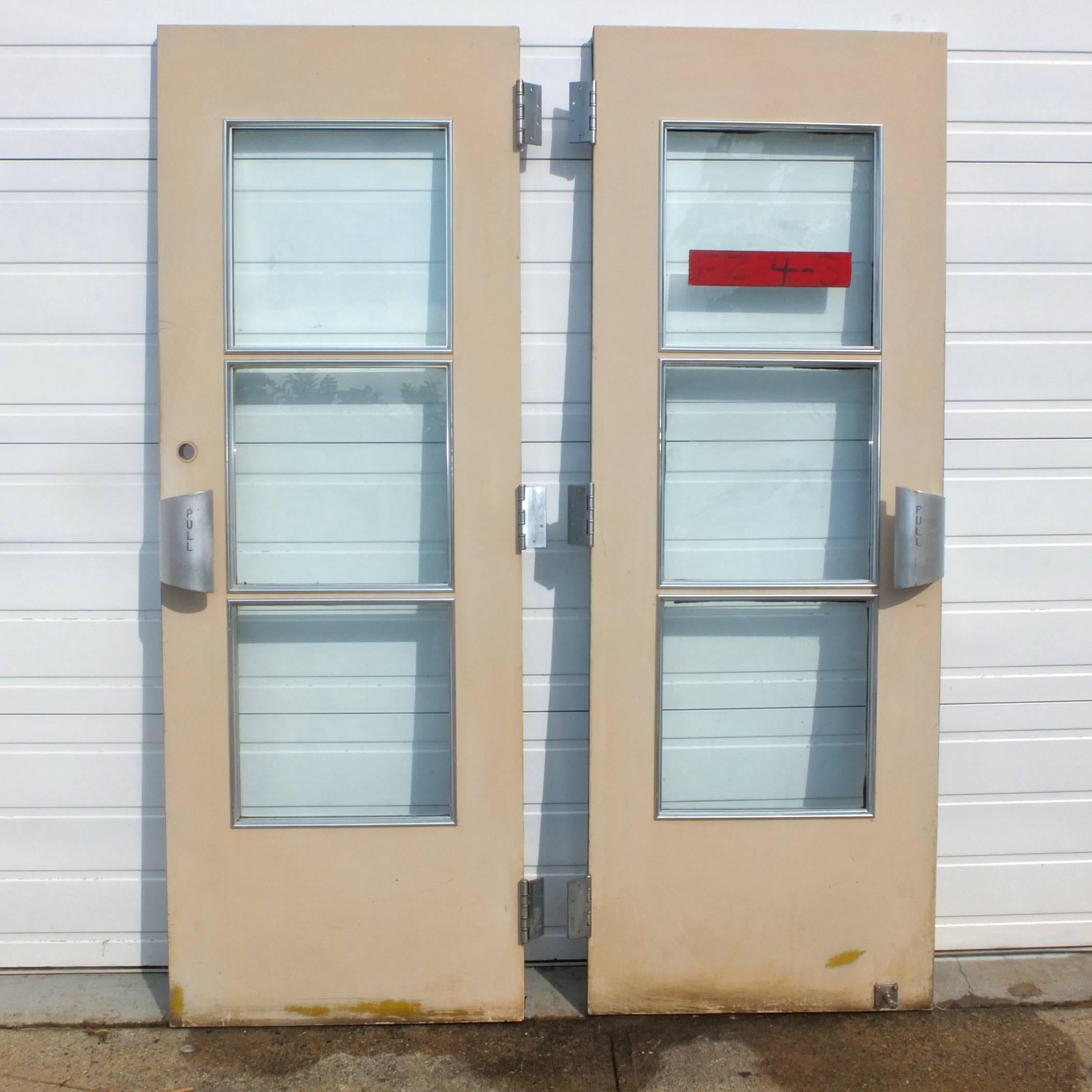 Mid-Century Modern Pair of Doors from S.S. United States Ocean Liner, 1952