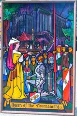 Monumentale mittelalterlich bemalte Acryltafeln von Lumen Martin Winter (1908-1982)