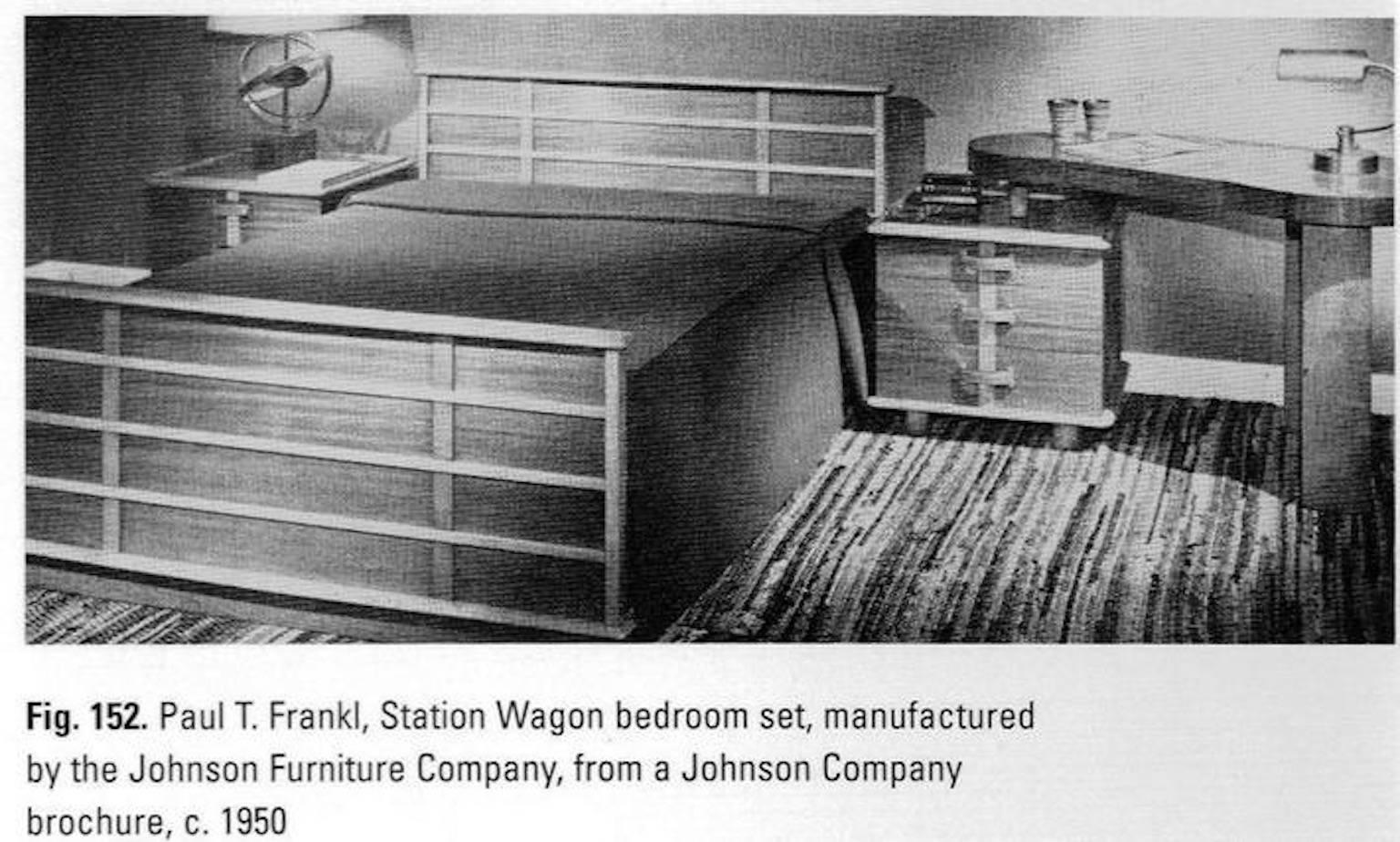 Drei-Schubladen-Kommode „Station Wagon“ von Paul Frankl für Johnson Furniture (Messing) im Angebot