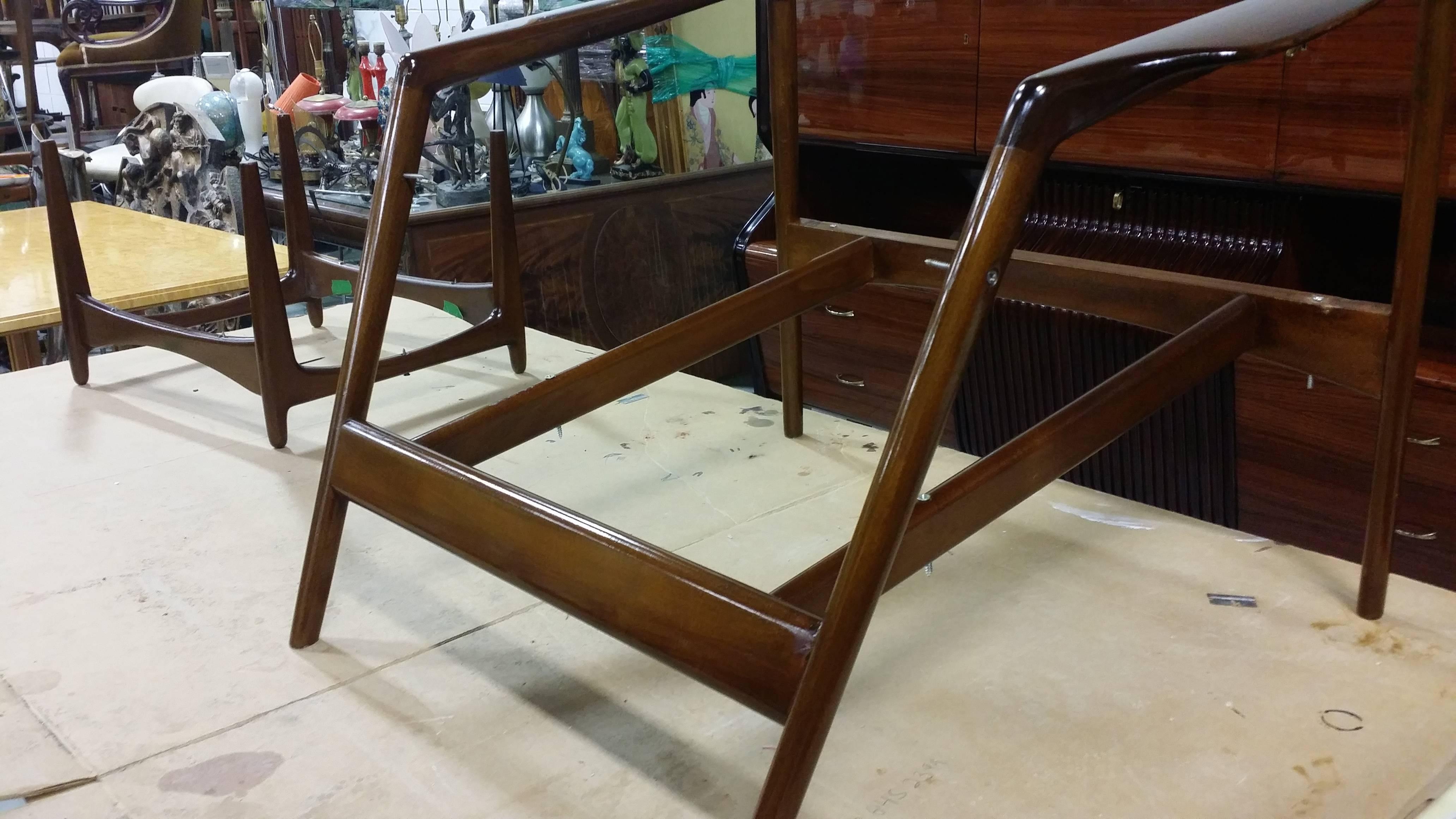 Ib Kofod Larsen Wingback Chair and Ottoman 3