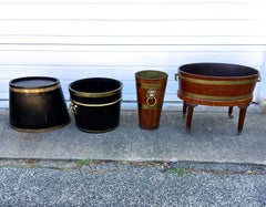 Grouping of 18th Century Coopered and Brass Banded Service Accoutrement