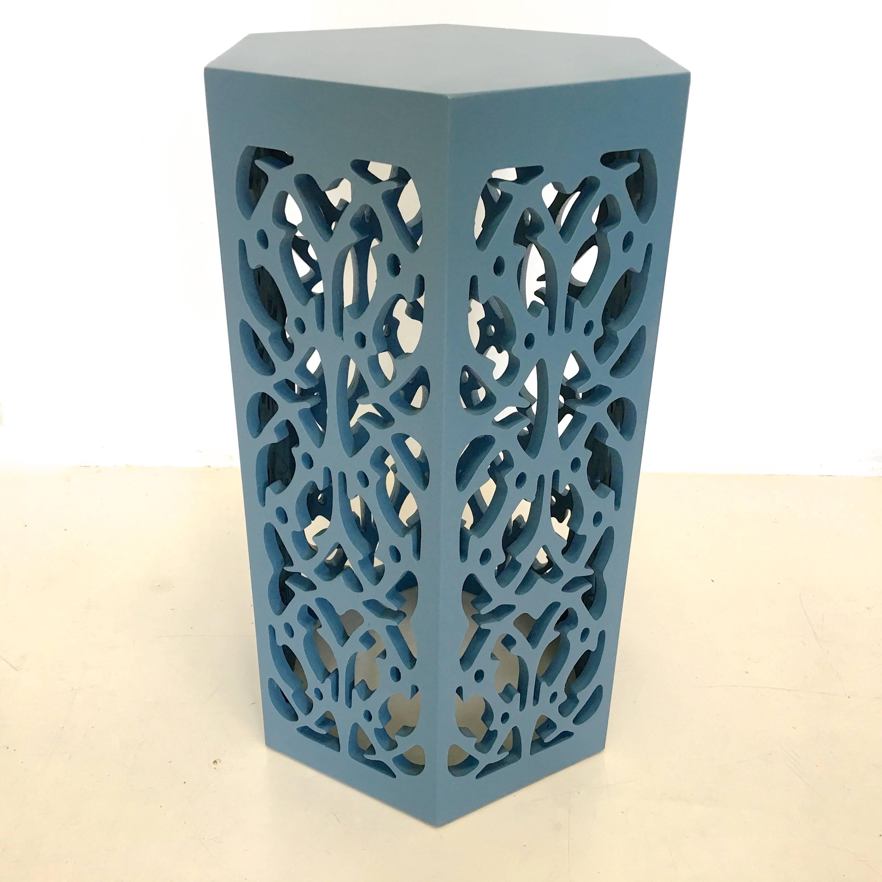 Harvey Probber Model #1144 Hexagonal Pedestal with Filigree  In Good Condition In Hanover, MA