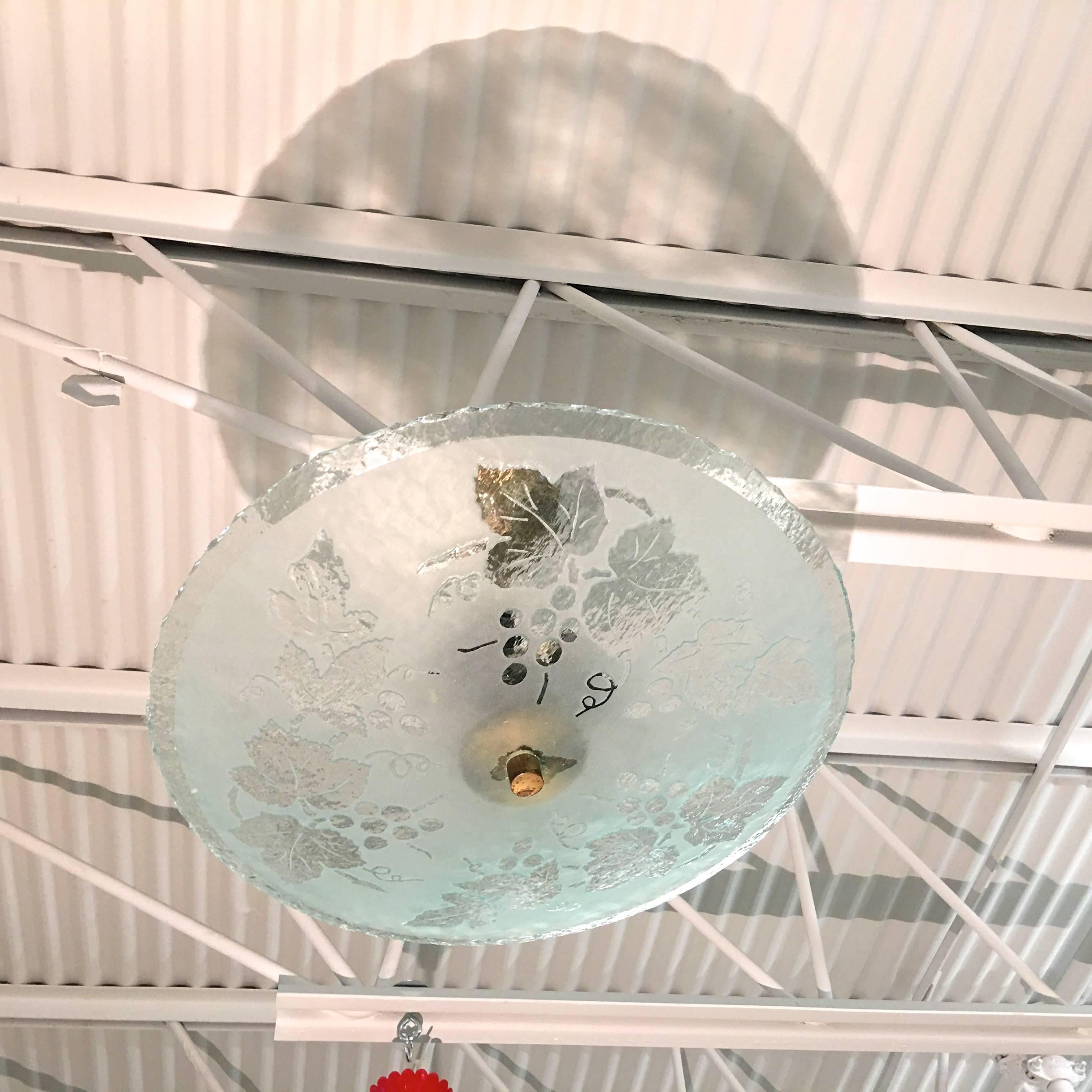 large glass bowl pendant light