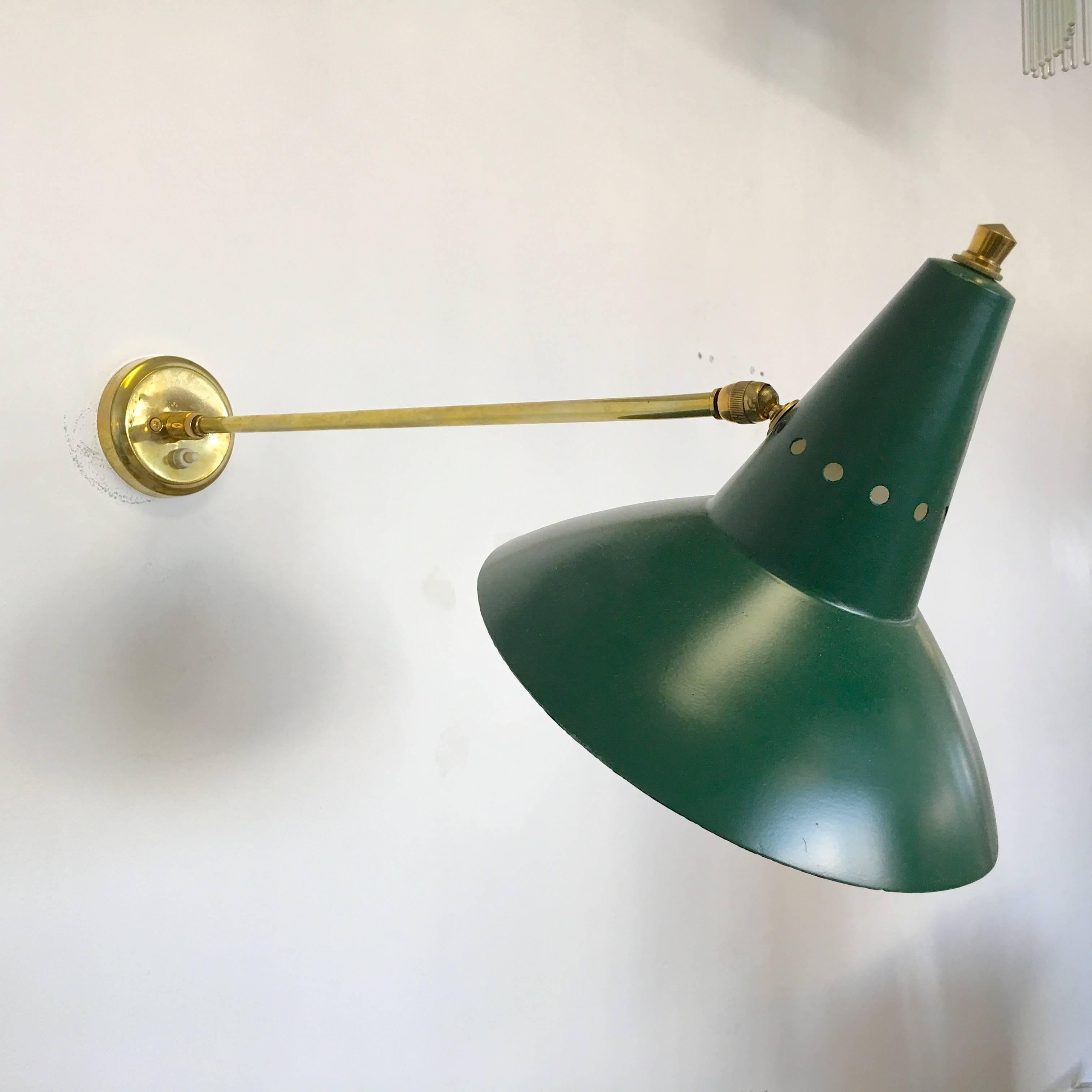 Italian Stilnovo Wall-Mounted Articulating Lamp For Sale