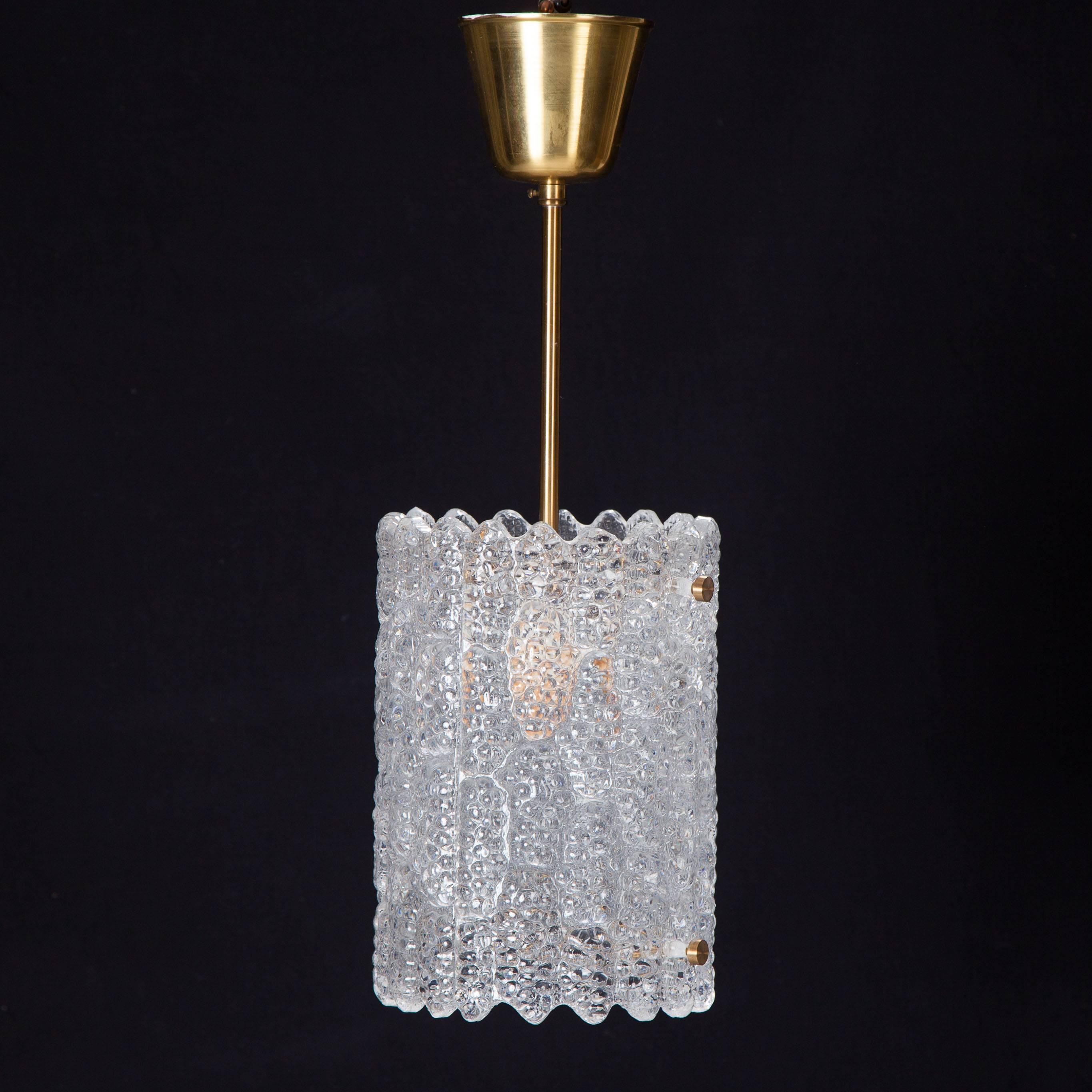 Pair of Crystal Pendant Lights by Carl Fagerlund for Orrefors 2