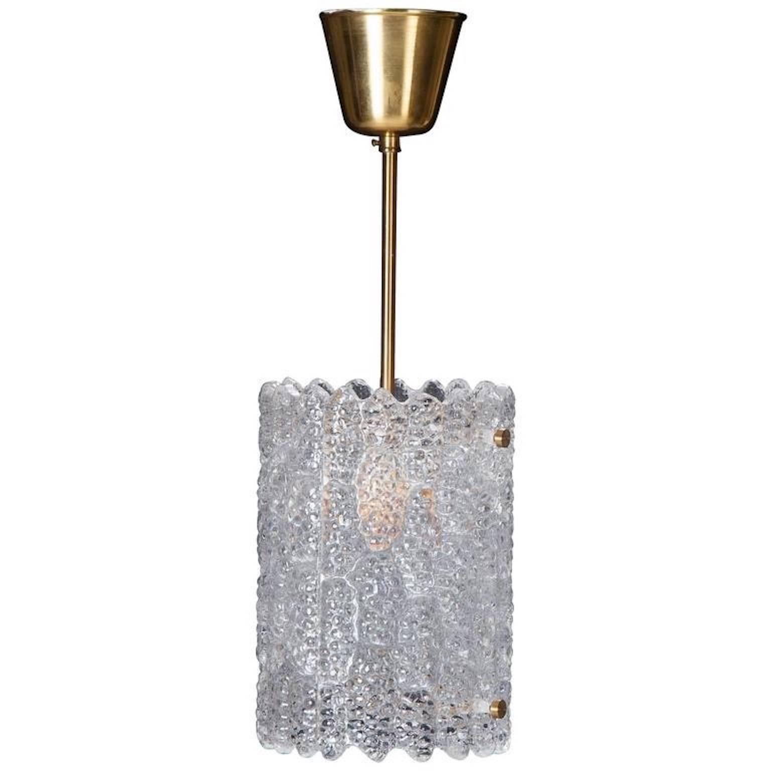 Pair of Crystal Pendant Lights by Carl Fagerlund for Orrefors 3