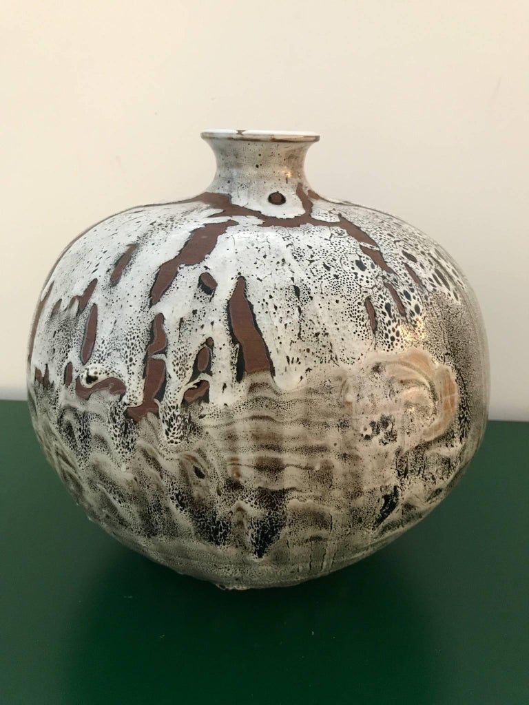 Lava Glazed Studio Pottery Vase at 1stDibs