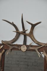 17th Century Pair of Antler Mirrors