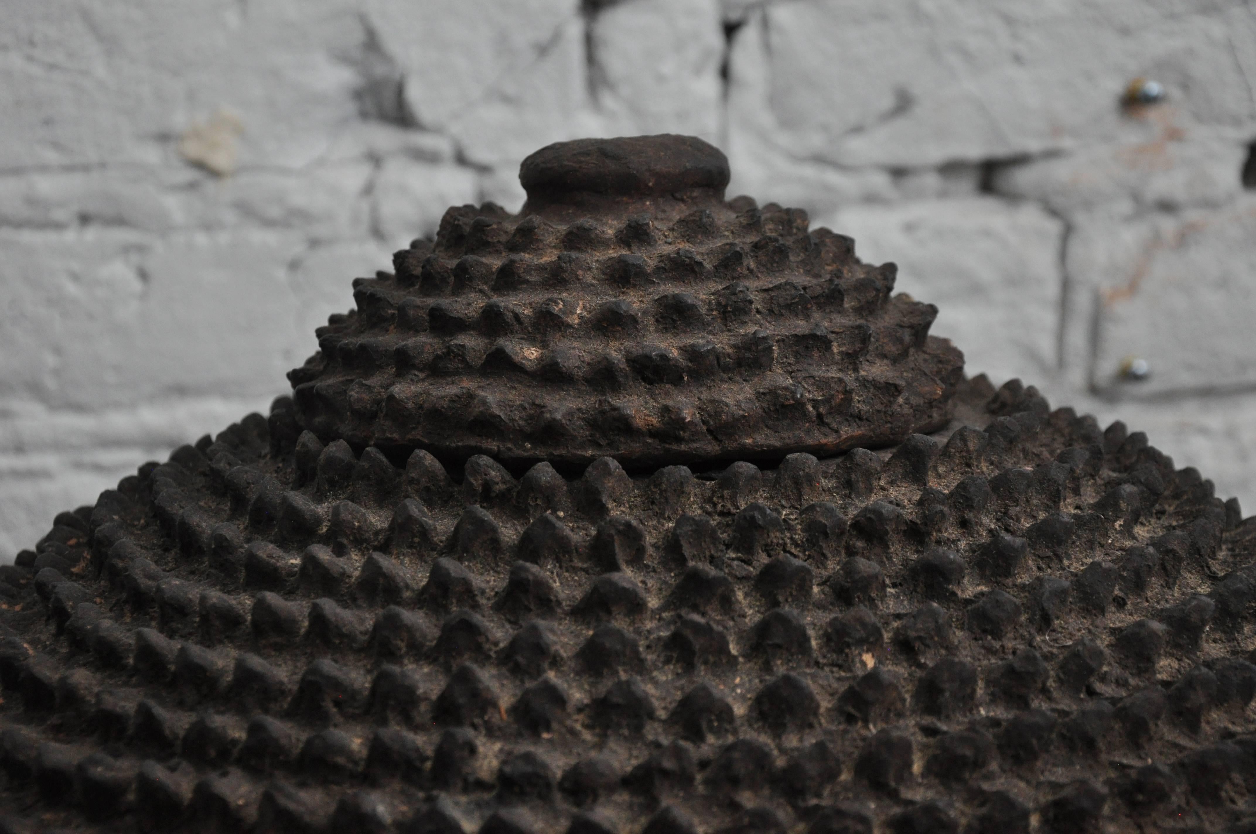 Early 20th Century African, Burkina Faso Lobi Vessel with Lid.
The Lobi are an African Tribe of people who originated in Ghana and migrated to southern Burkina Faso. The language spoken by the Lobi People is Lobiri.
This distinctive style vessel/pot