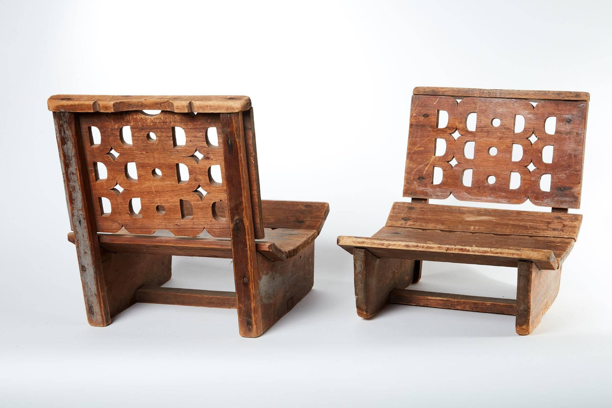 Pair of Late 19th Century Indonesian Children's Chairs  2