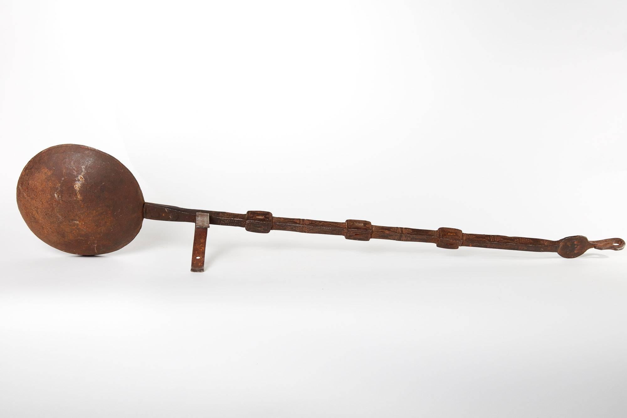 Early 20th century iron cooking utencil from India
This is a cool and unusual decorative object.
 