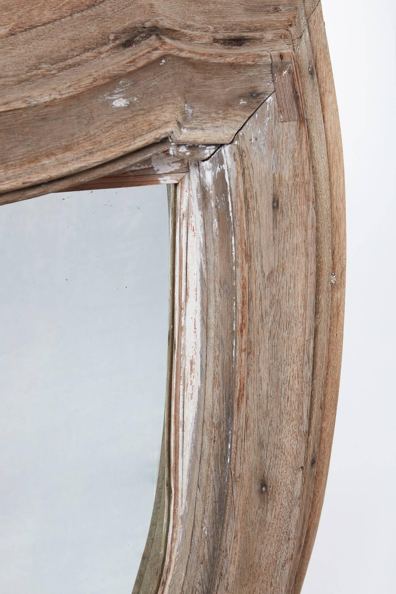 19th Century French Bleached Wood Mirror 2