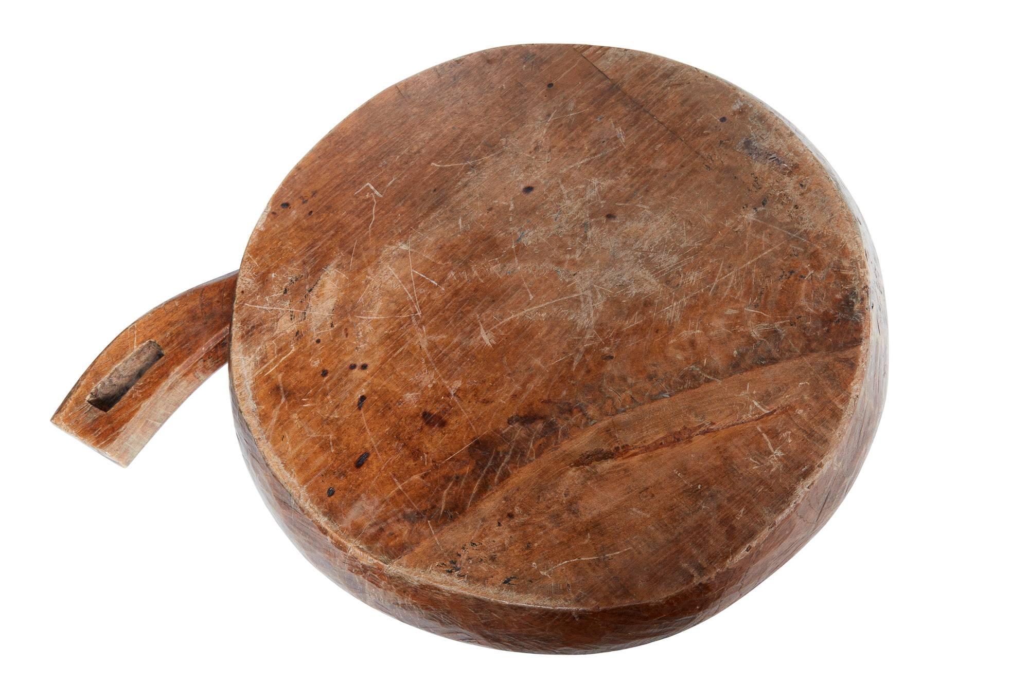 Indonesian Early 20th Century Hand-Carved Wooden Bowl from Indonesia